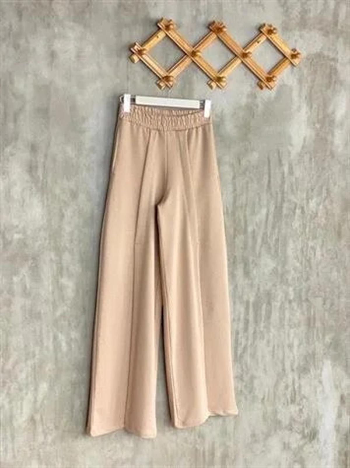 Yırtmaçlı Pantolon (Bej)
