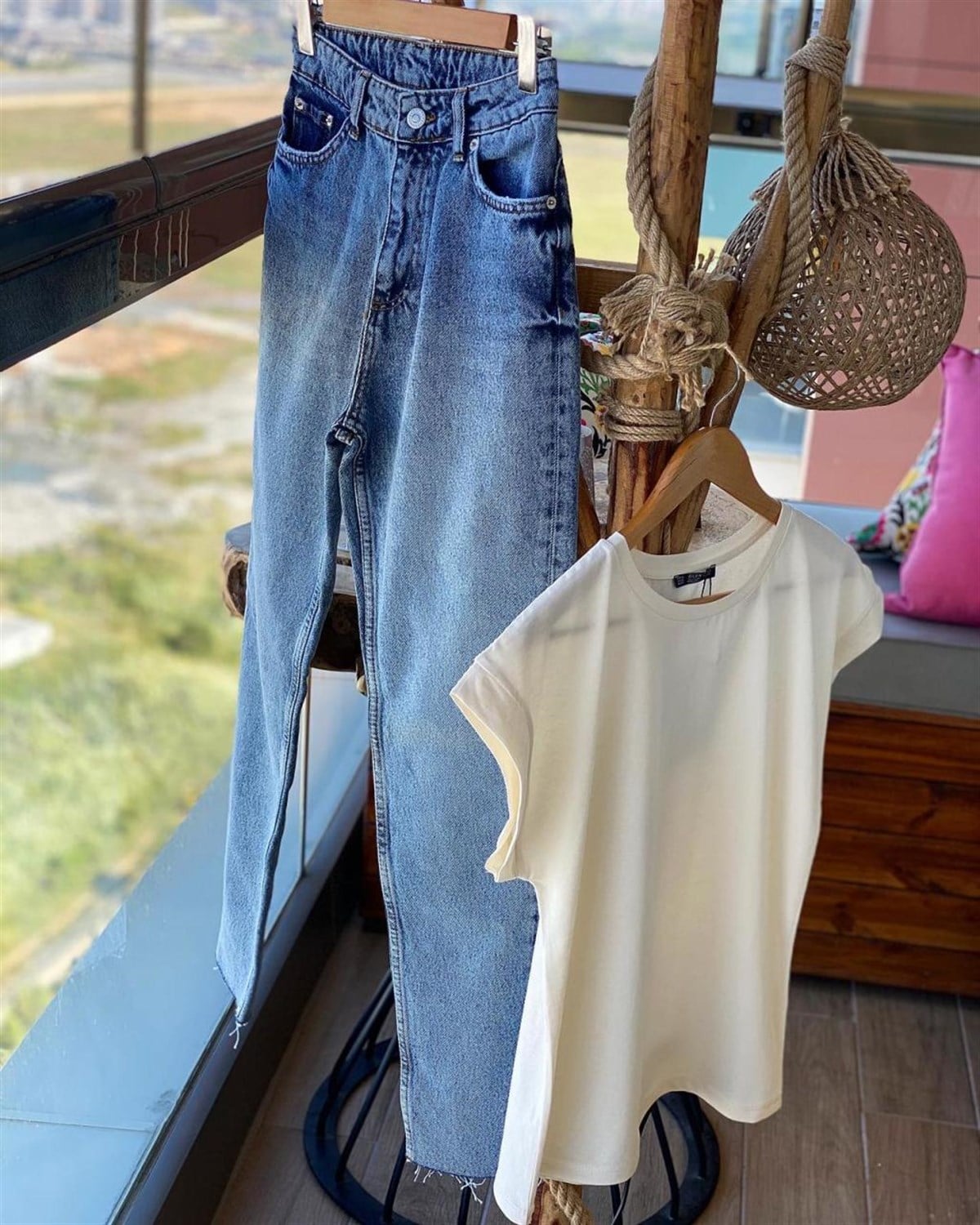 Yüksek Bel Mom Jeans