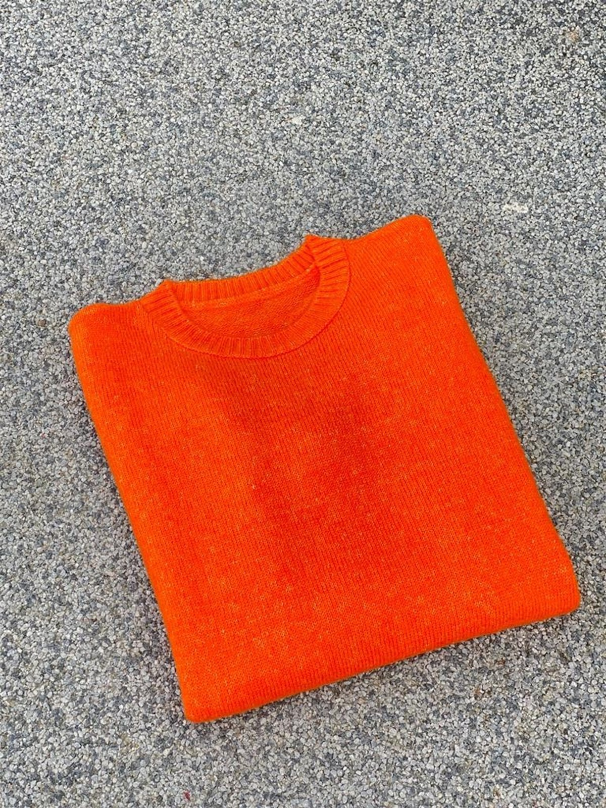 YUMOŞ ÖRGÜ KAZAK (ORANJ)