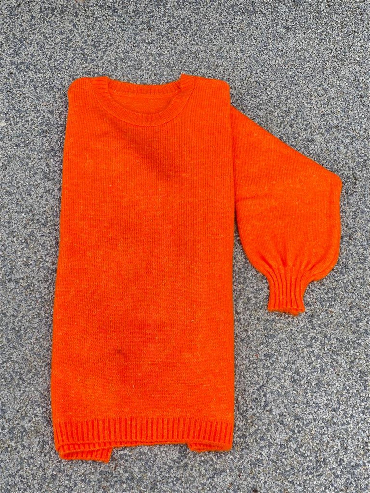 YUMOŞ ÖRGÜ KAZAK (ORANJ)