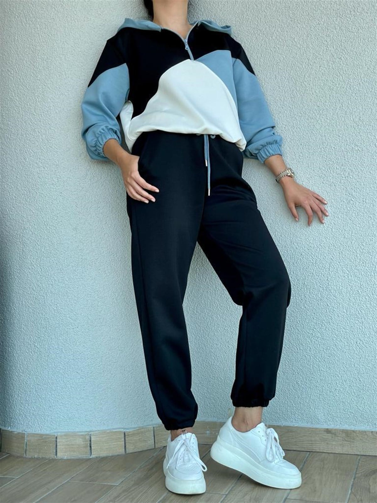 Yumuşak Doku Jogger Pantolon Sweat Takım