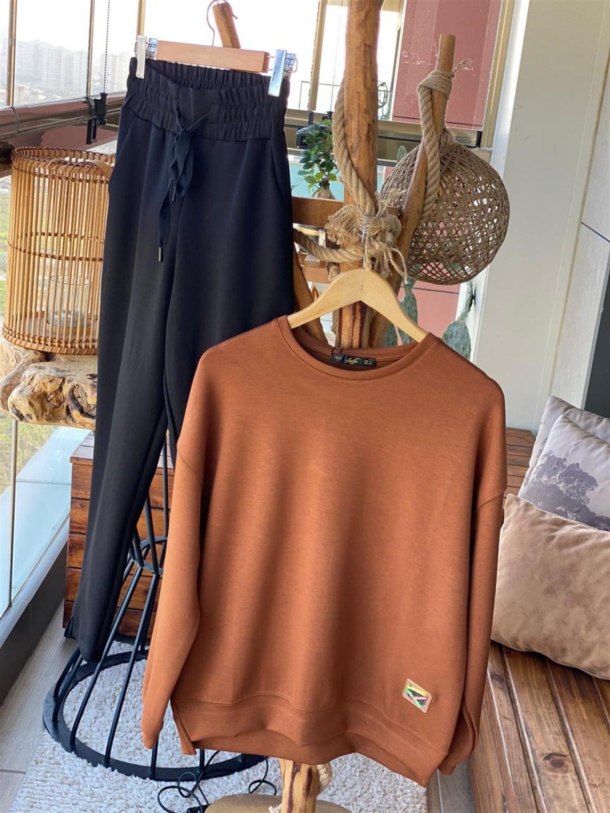 Yumuşak Dokulu Esnek Sweatshirt (KİREMİT)