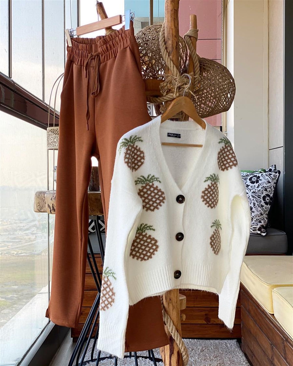 Yumuşak Dokulu Jogger Pantolon (KİREMİT)