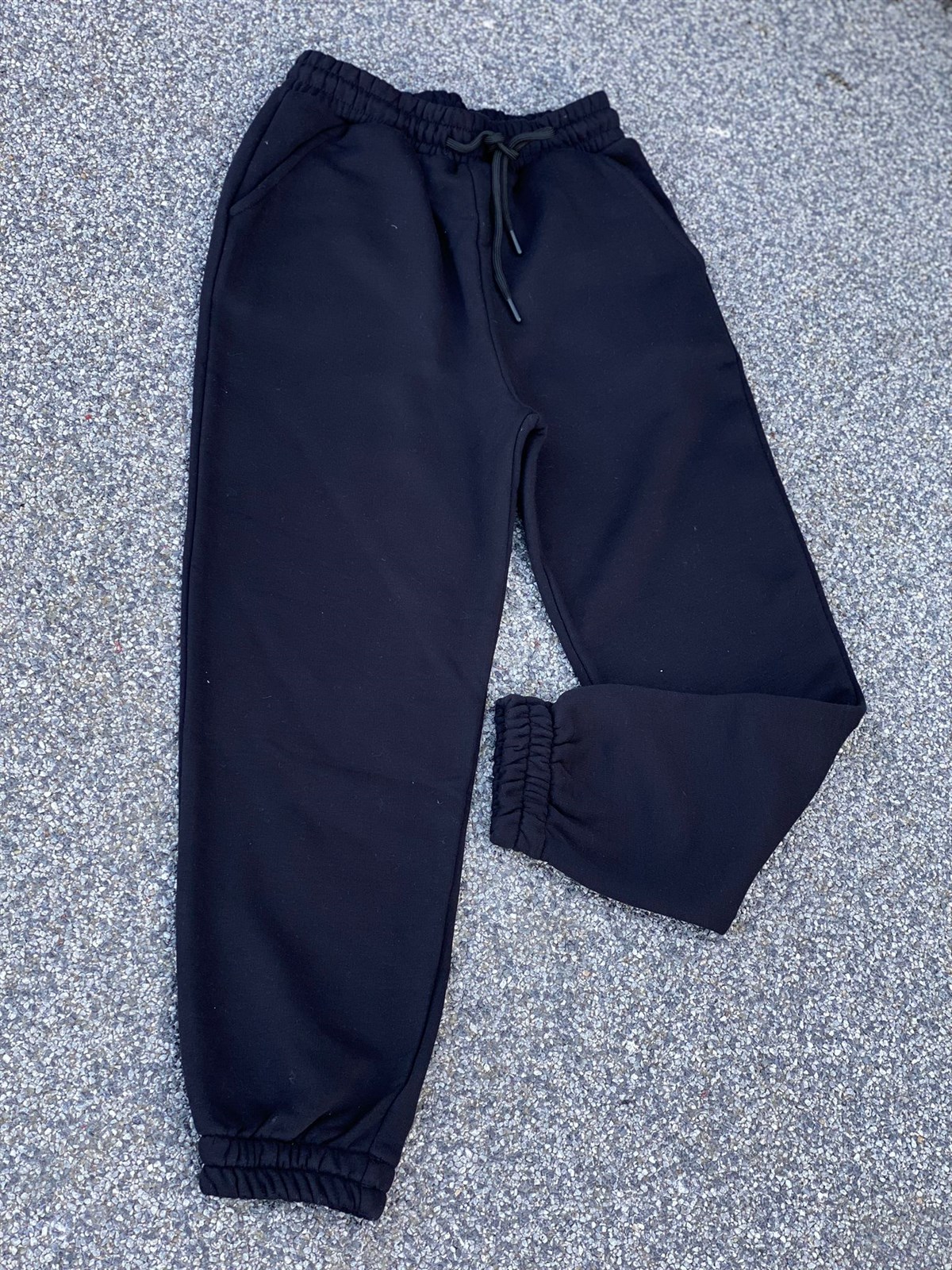 Yumuşak Dokulu Joggıng Pantolon (Siyah)