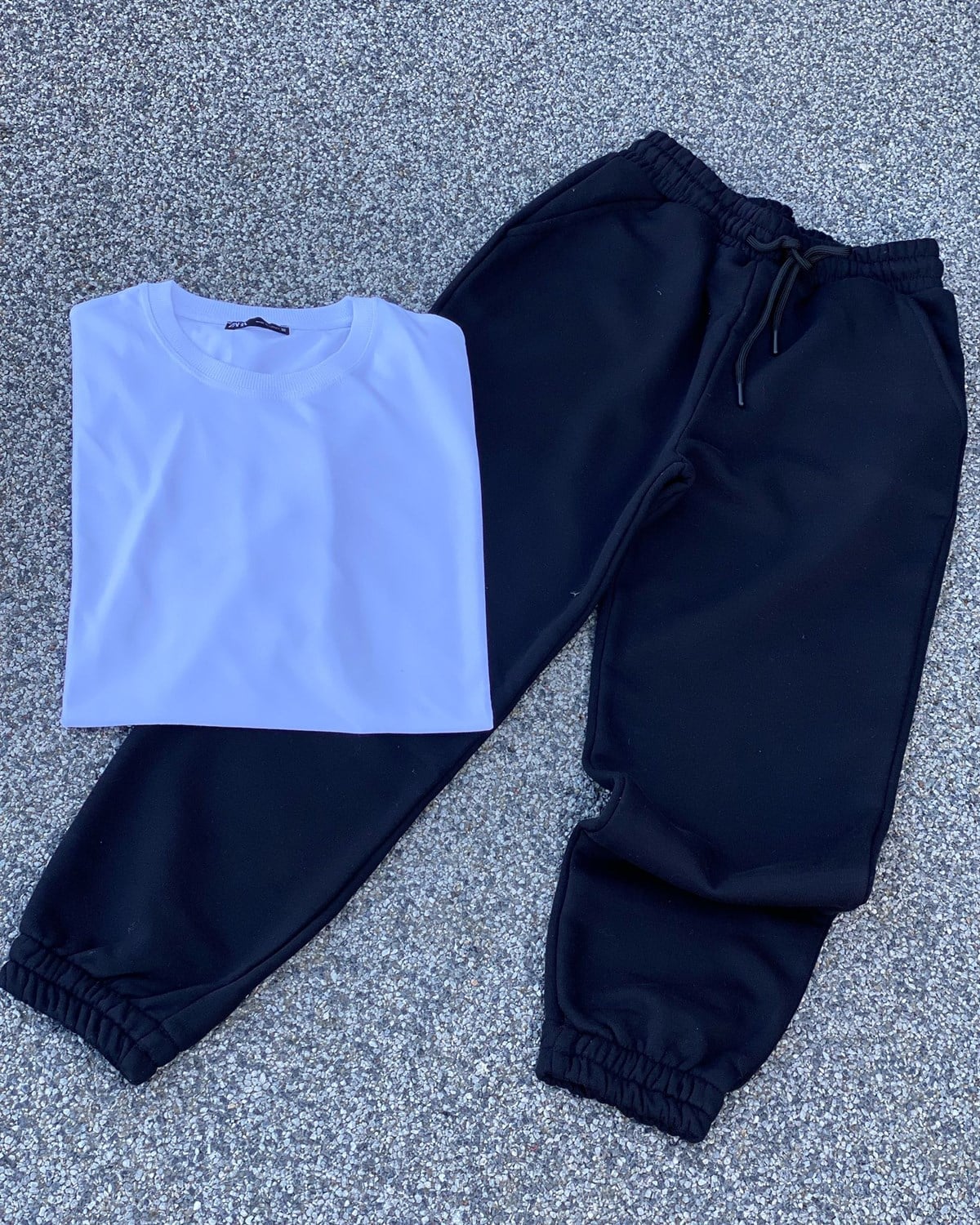 Yumuşak Dokulu Joggıng Pantolon (Siyah)