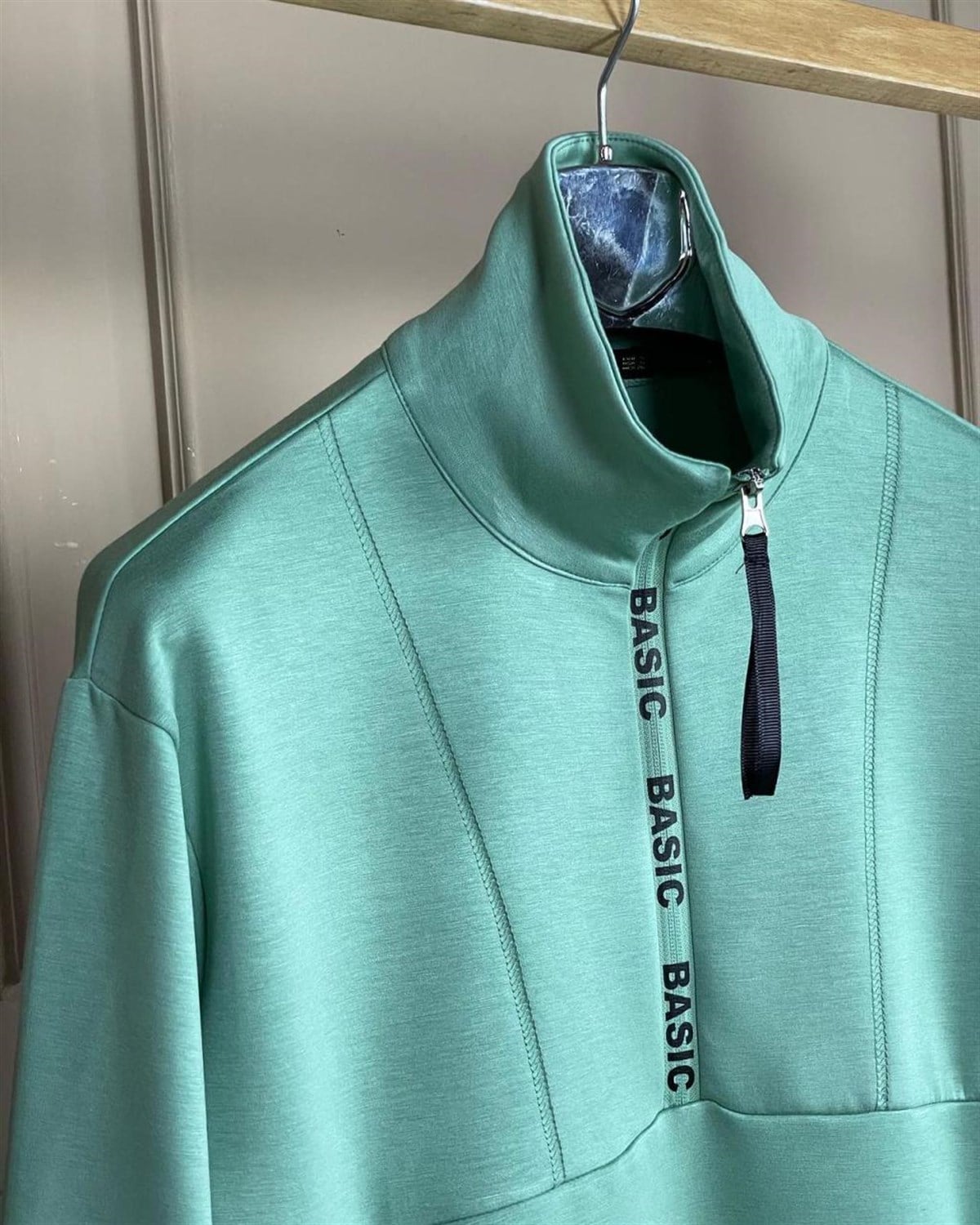 Yumuşak Dokulu Sweatshirt (MİNT YEŞİLİ)