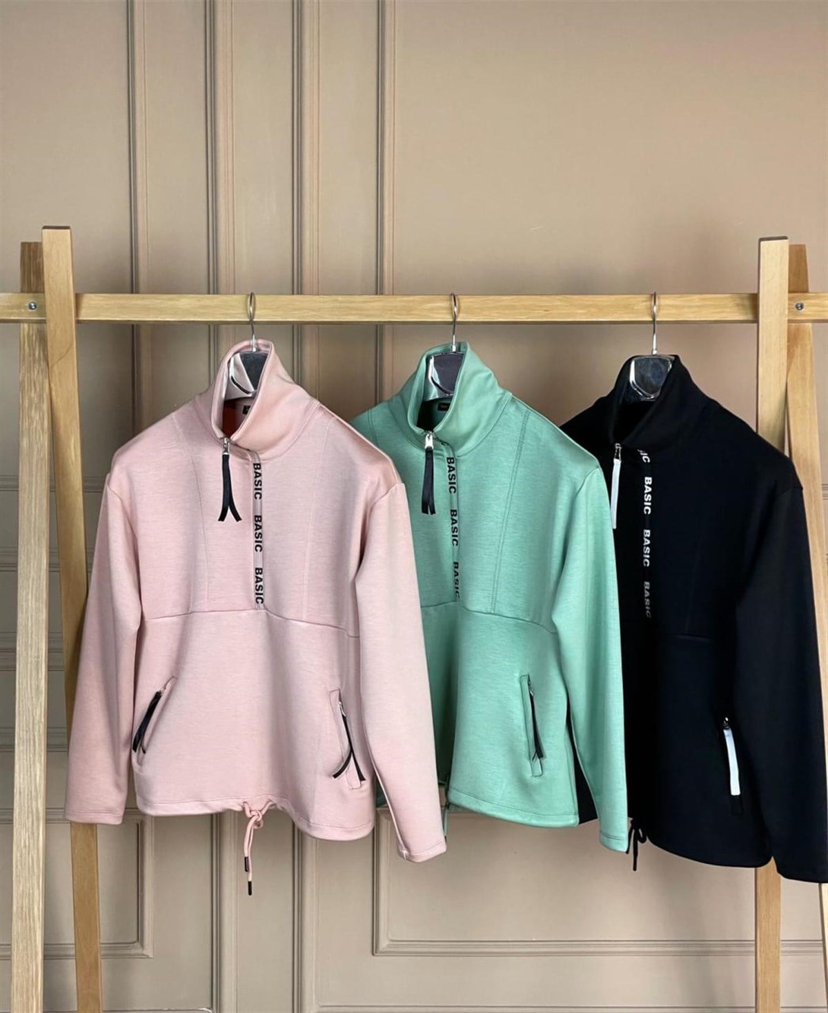 Yumuşak Dokulu Sweatshirt (PUDRA)