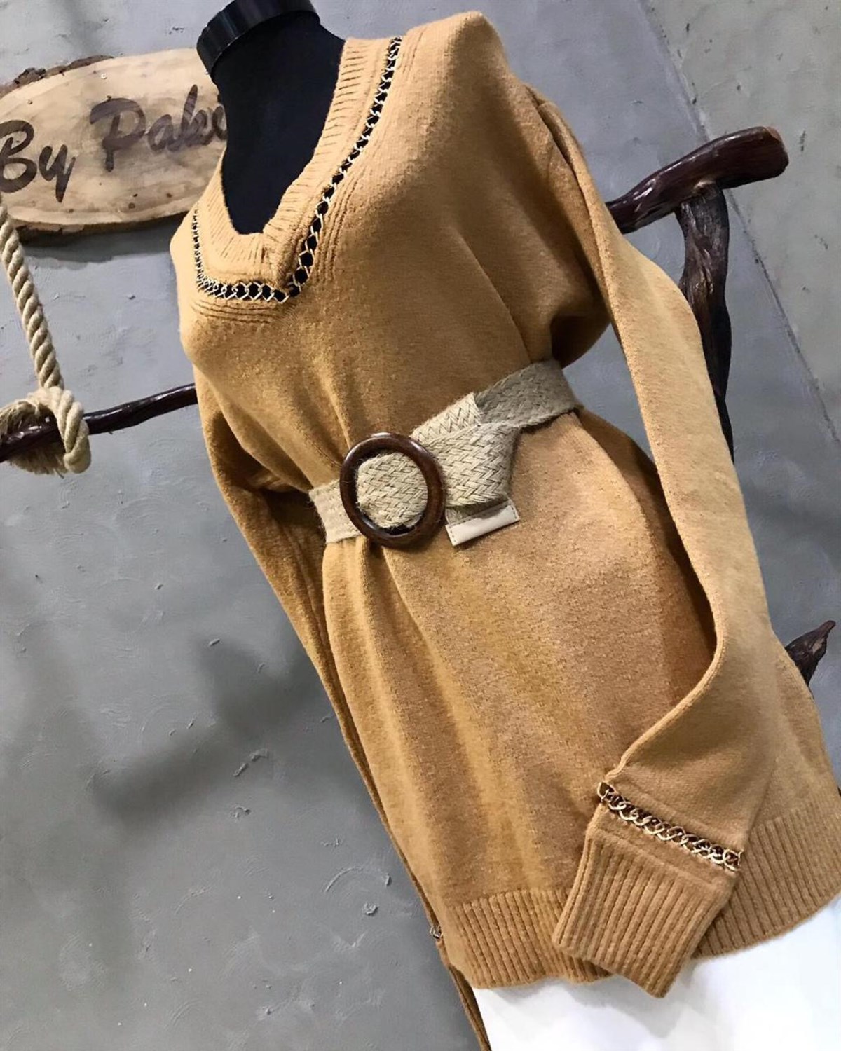 Zincir Detaylı Kazak (CAMEL)