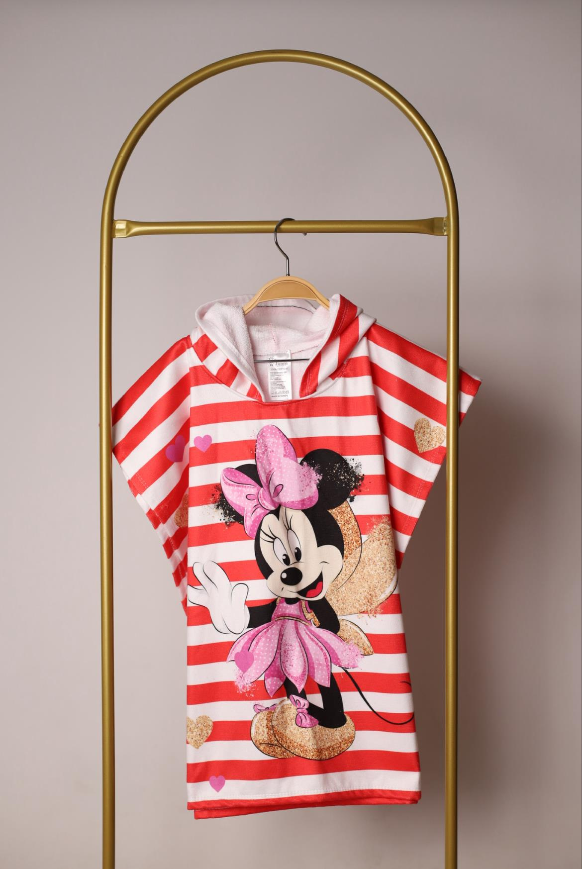 Çizgili Minnie Panço Plaj Havlusu