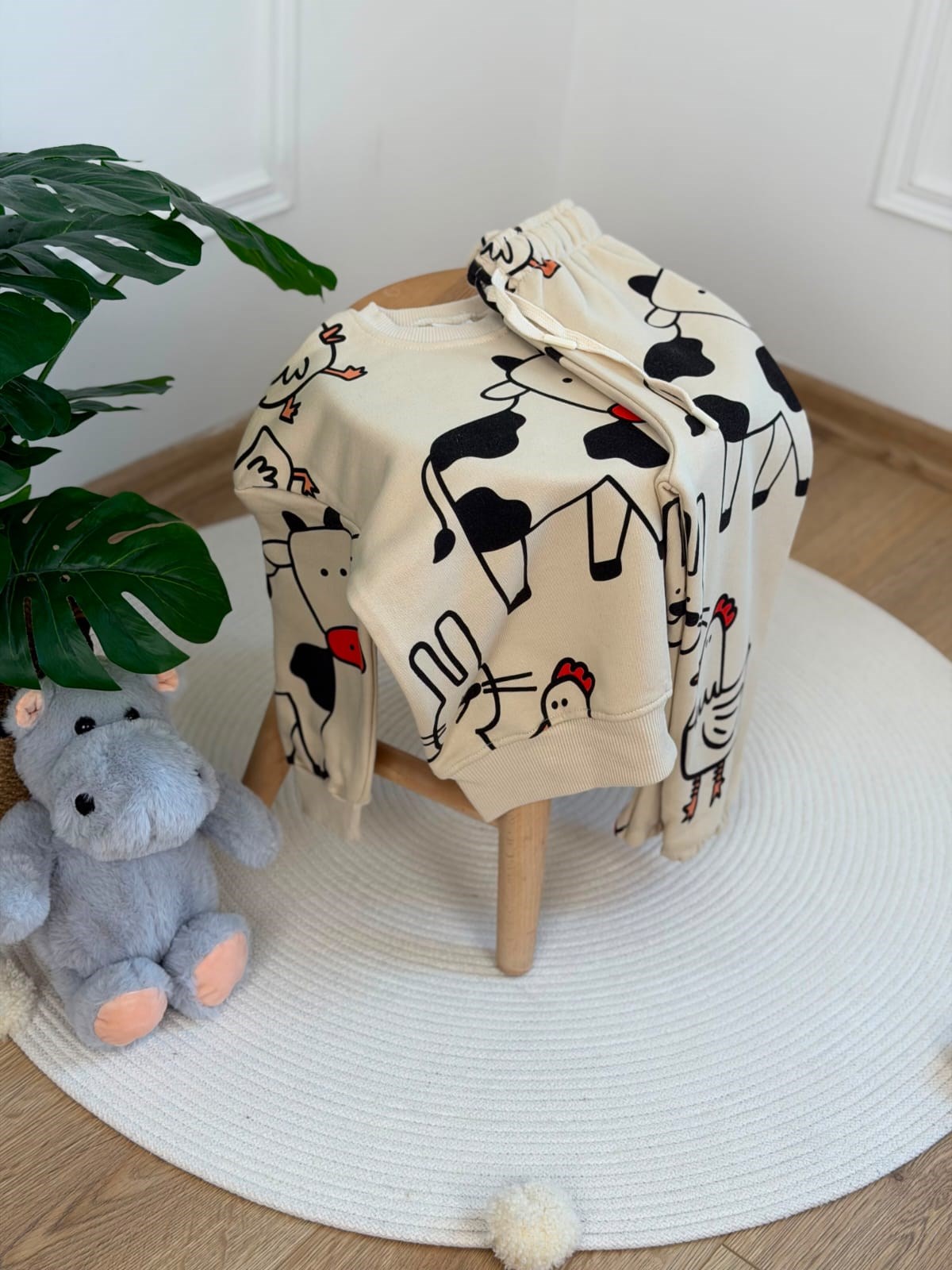 Cow Baskılı Eşofman Takımı