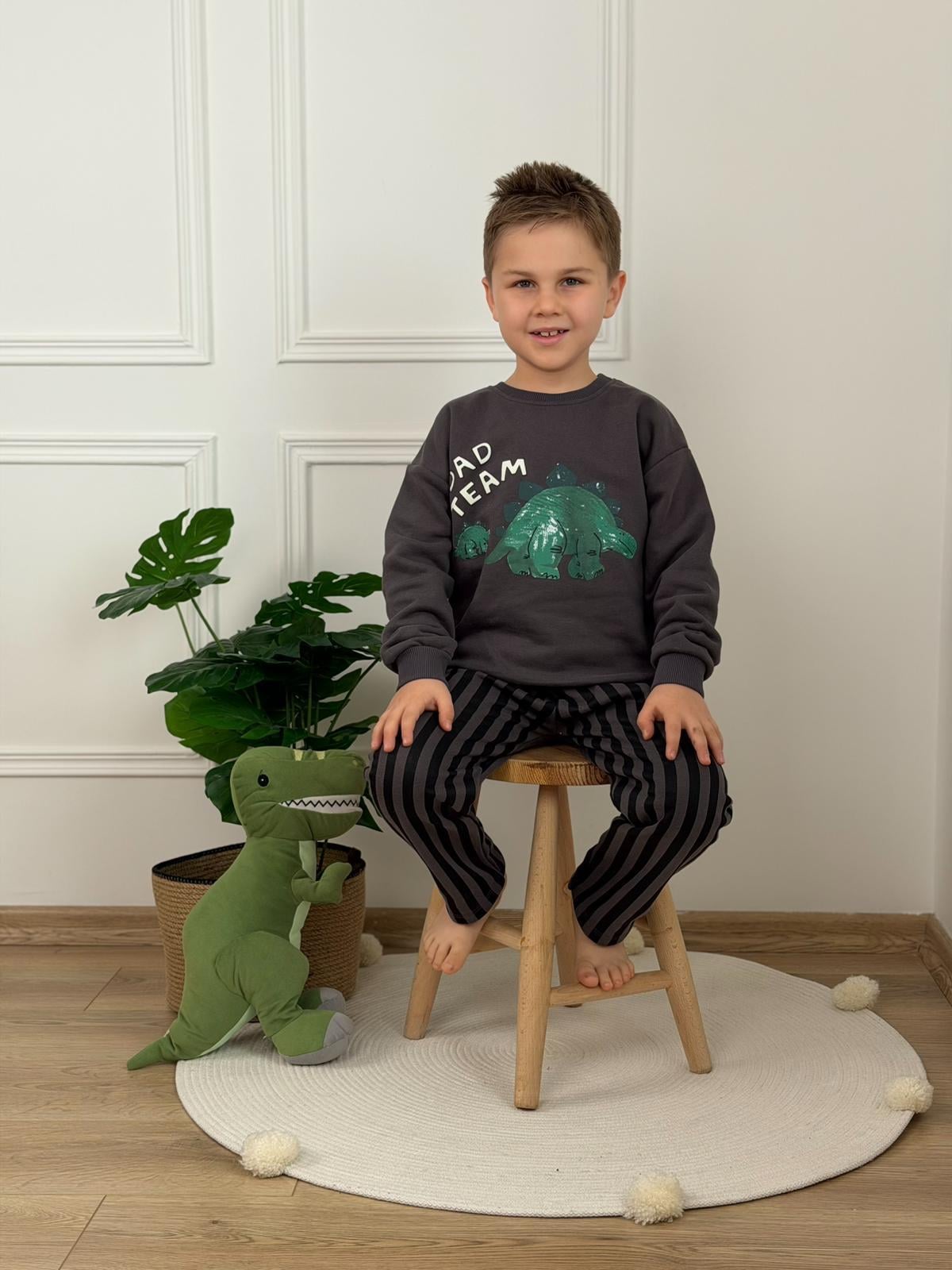 Dad Team Dino Baskılı Eşofman Takımı