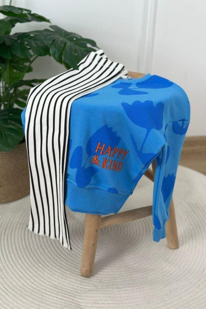 Happy Kind Baskılı Taytlı Takım