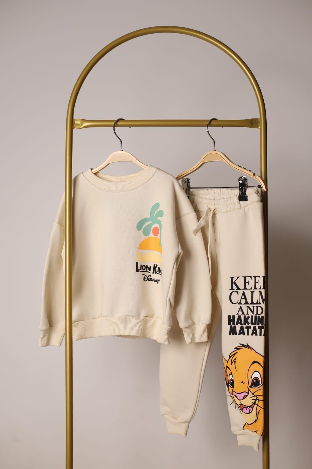 Keep Calm Lion King Sırt Baskılı Eşofman Takımı