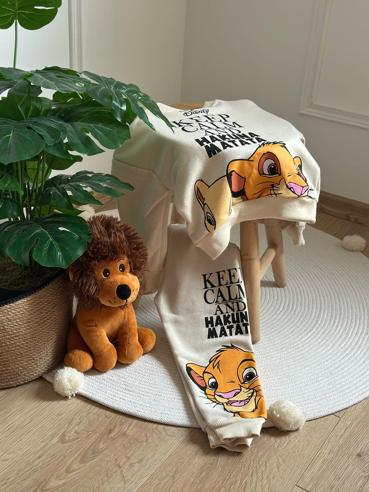 Keep Calm Lion King Sırt Baskılı Eşofman Takımı