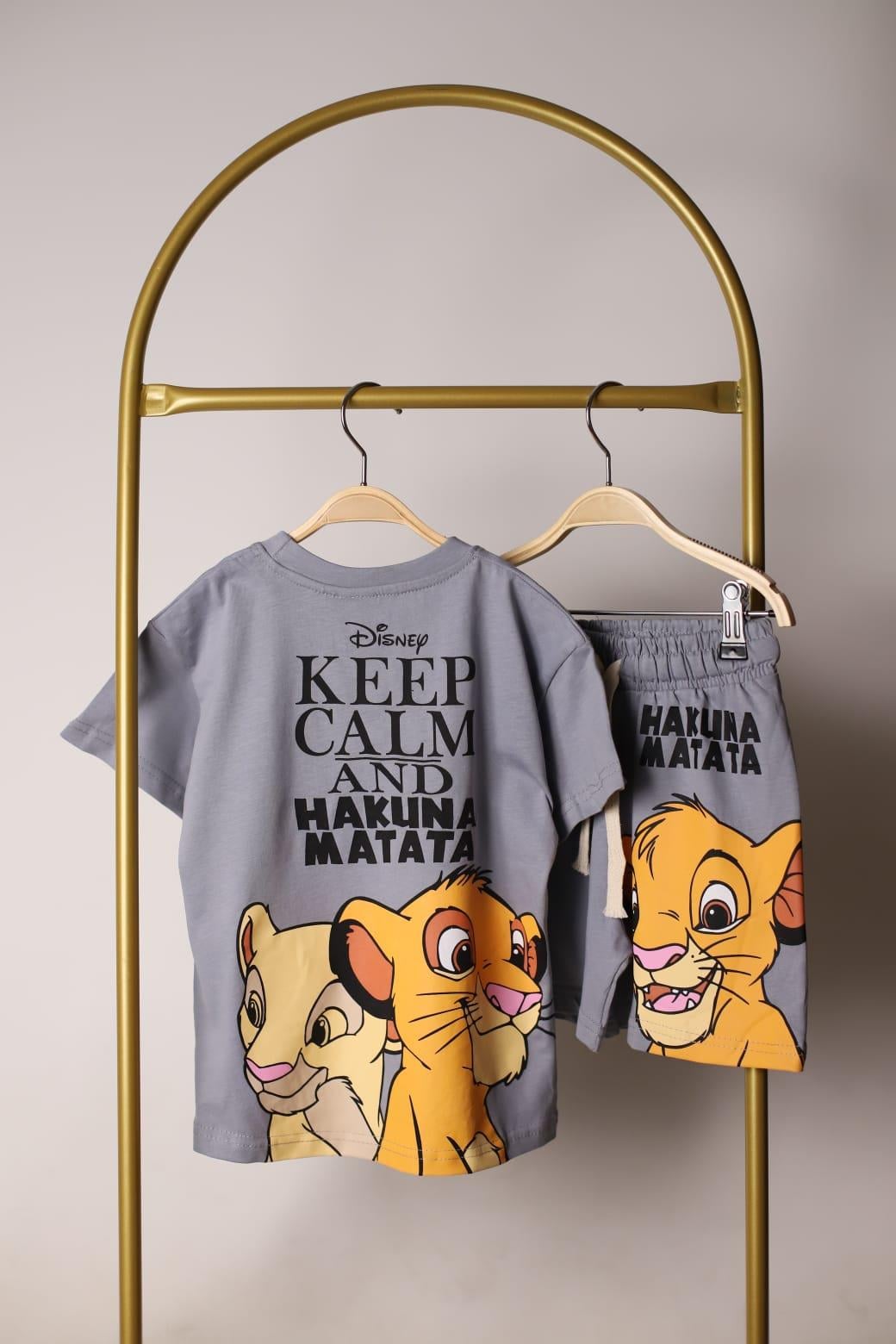 Keep Calm Lion King Şortlu Takım