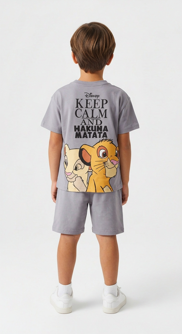 Keep Calm Lion King Şortlu Takım