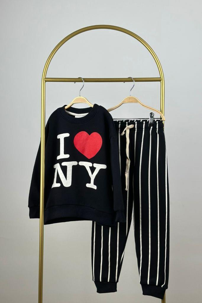 Love NY Çizgili Eşofman Takımı