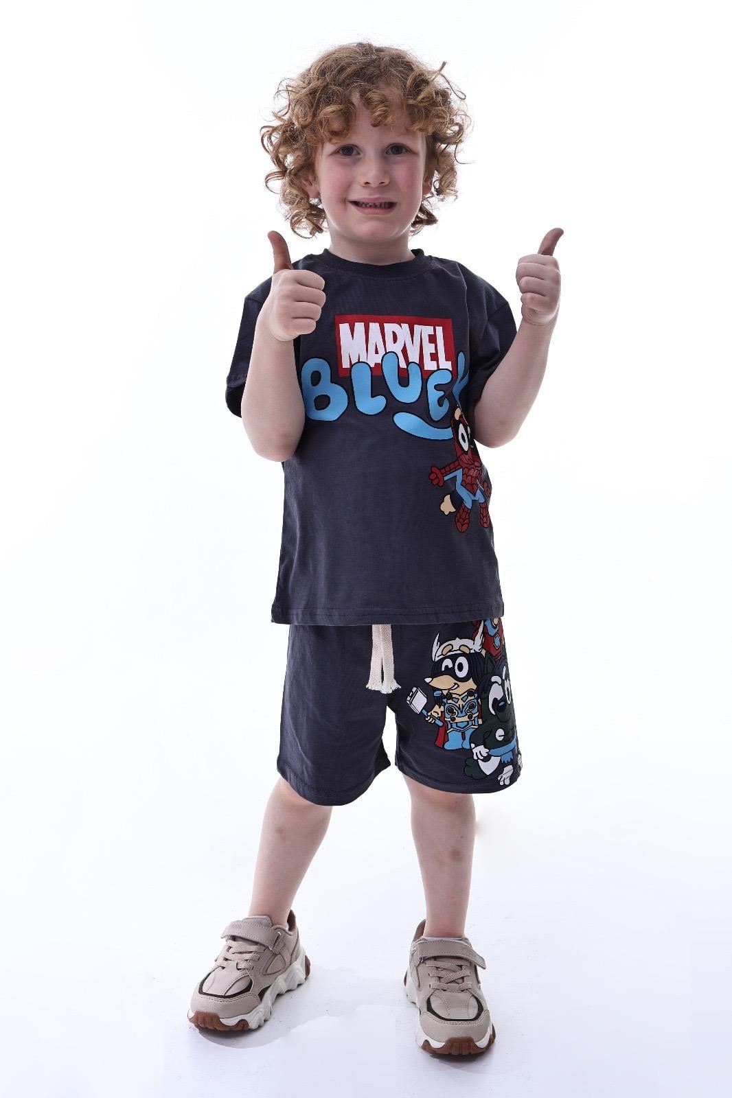 Marvel Bluey Şortlu Takım