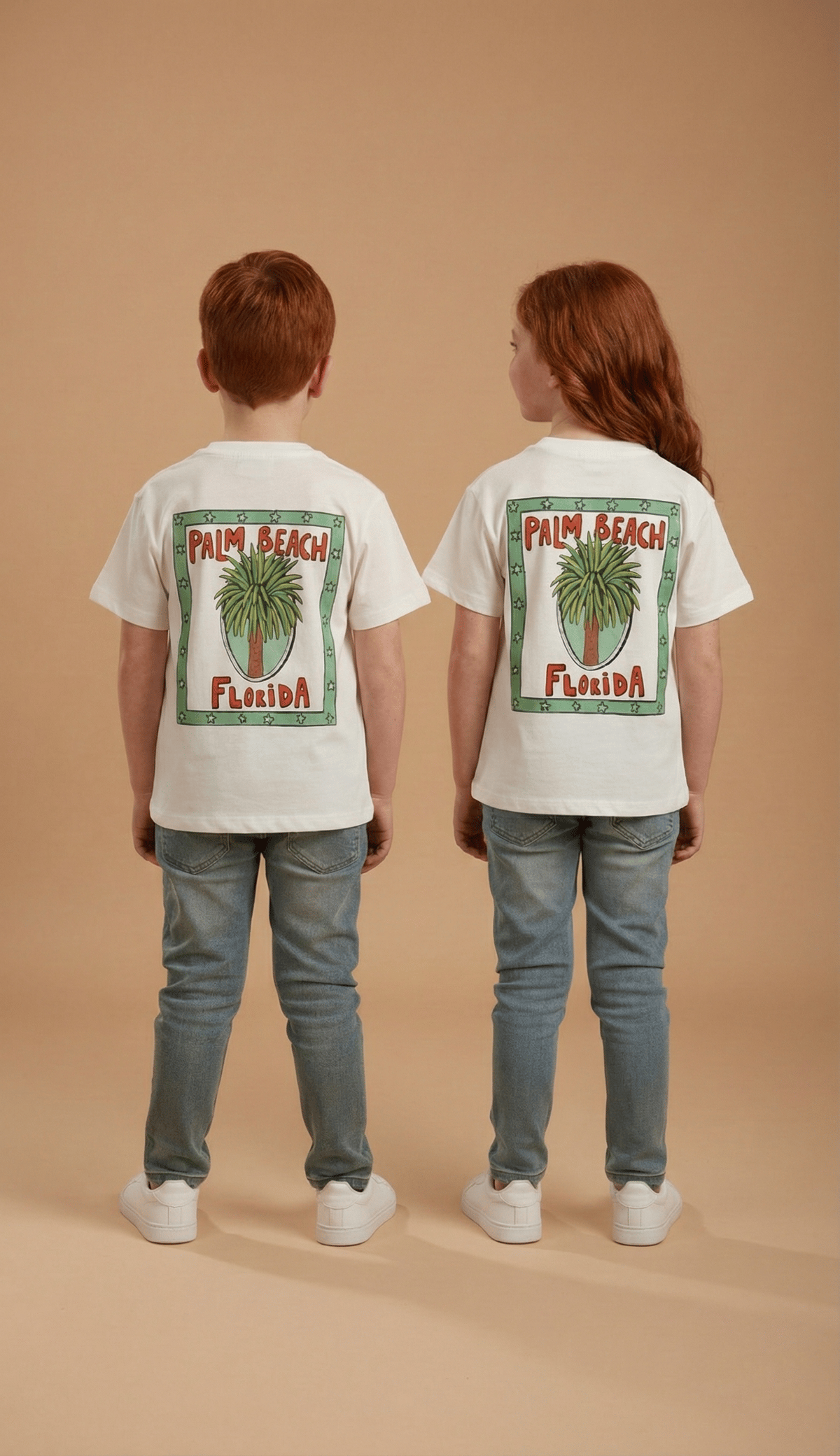 Palm Beach Florida Sırt Detay Baskılı T-Shirt