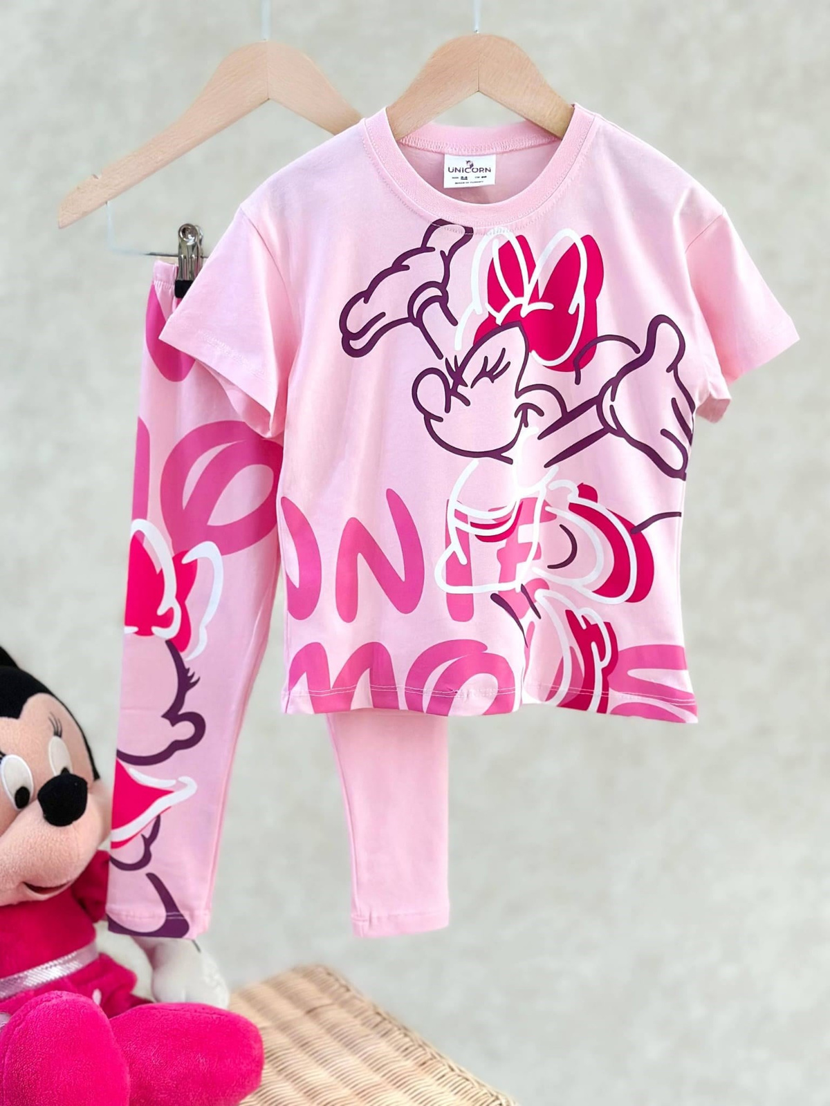 Pembe Minnie Mouse Taytlı Takım