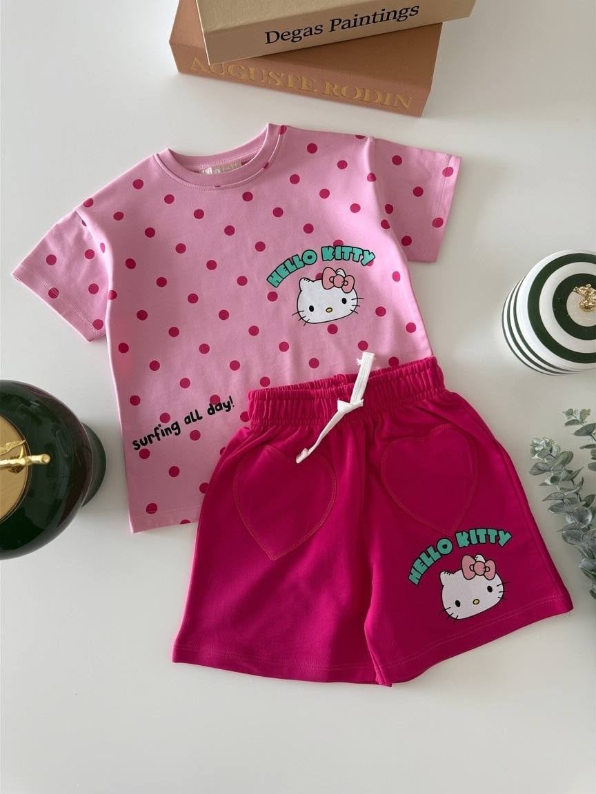 Puantiye Hello Kitty Şortlu Takım