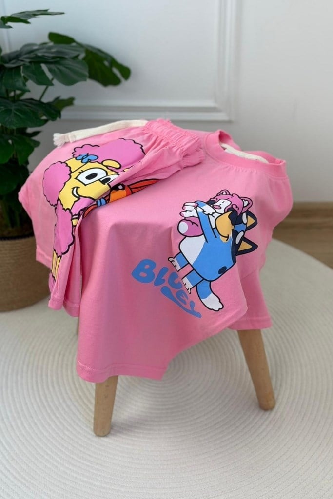 Sevimli Bluey Şortlu Takım