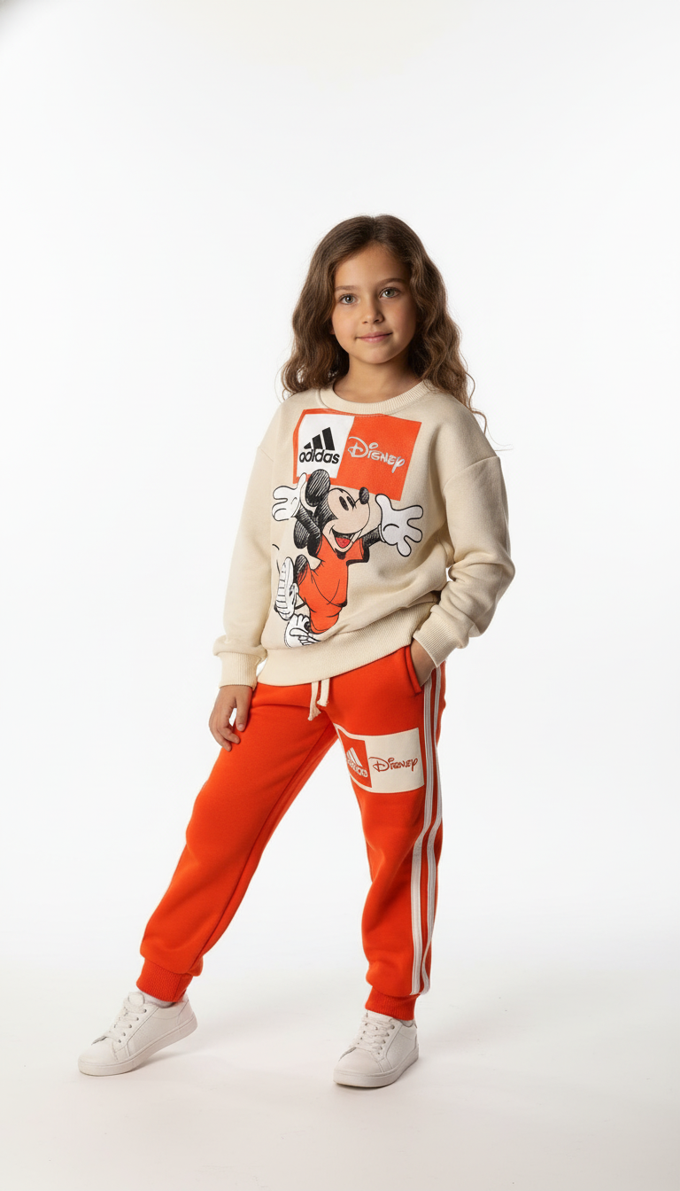 Sporcu Mickey Logo Detaylı Eşofman Takımı