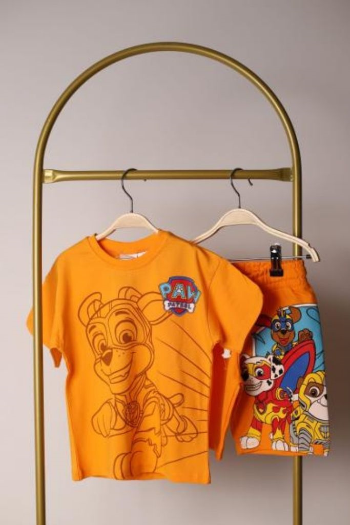 Turuncu Paw Patrol Şortlu Takım