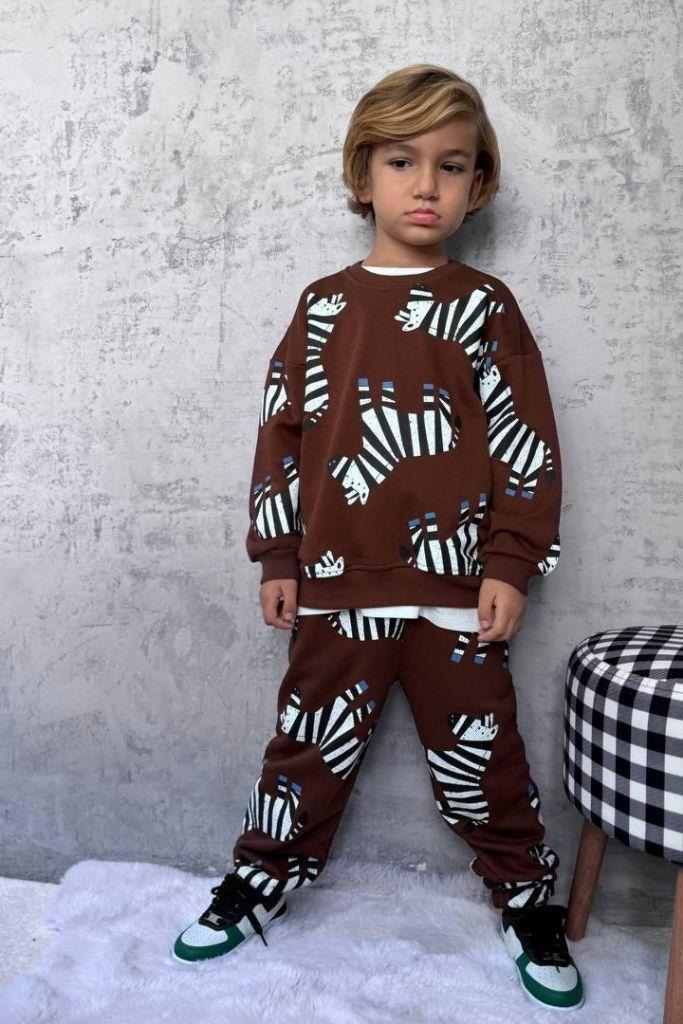 Zebra Baskılı Eşofman Takımı