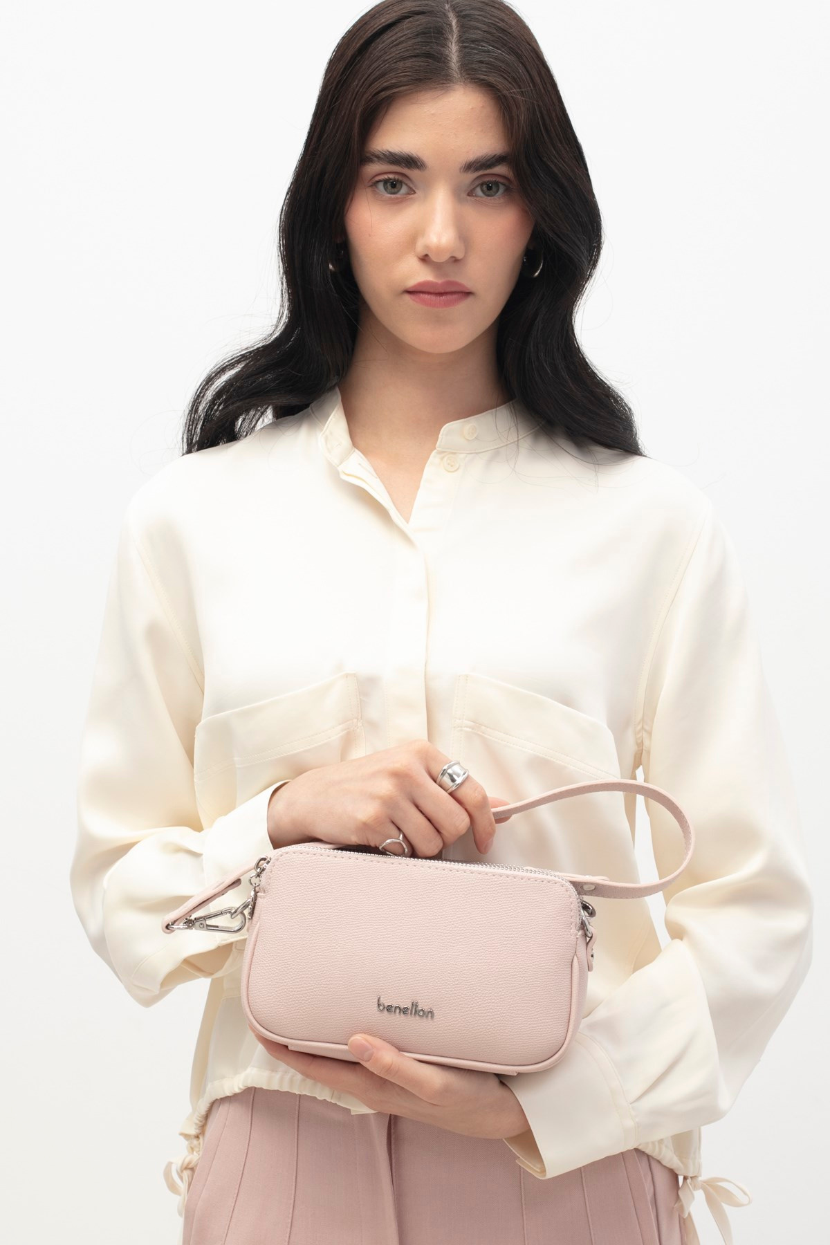 BENETTON KADIN KOL ÇANTASI BNT1808 PEMBE