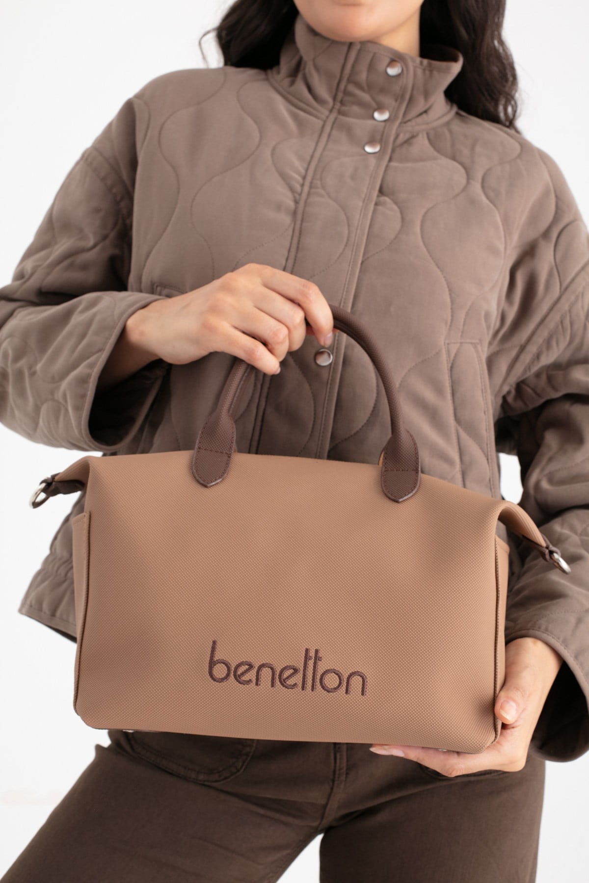 BENETTON KADIN KOL ÇANTASI BNT1678 TABA KAHVE