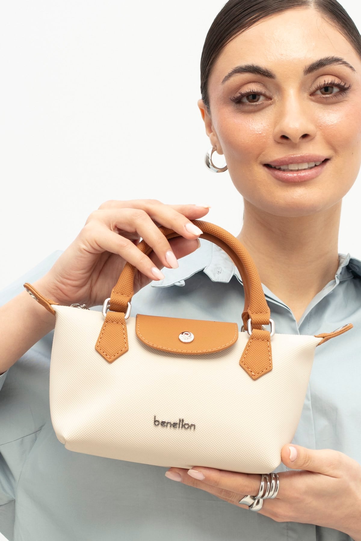 BENETTON KADIN ÇAPRAZ ÇANTA BNT1832 BEJ CAMEL