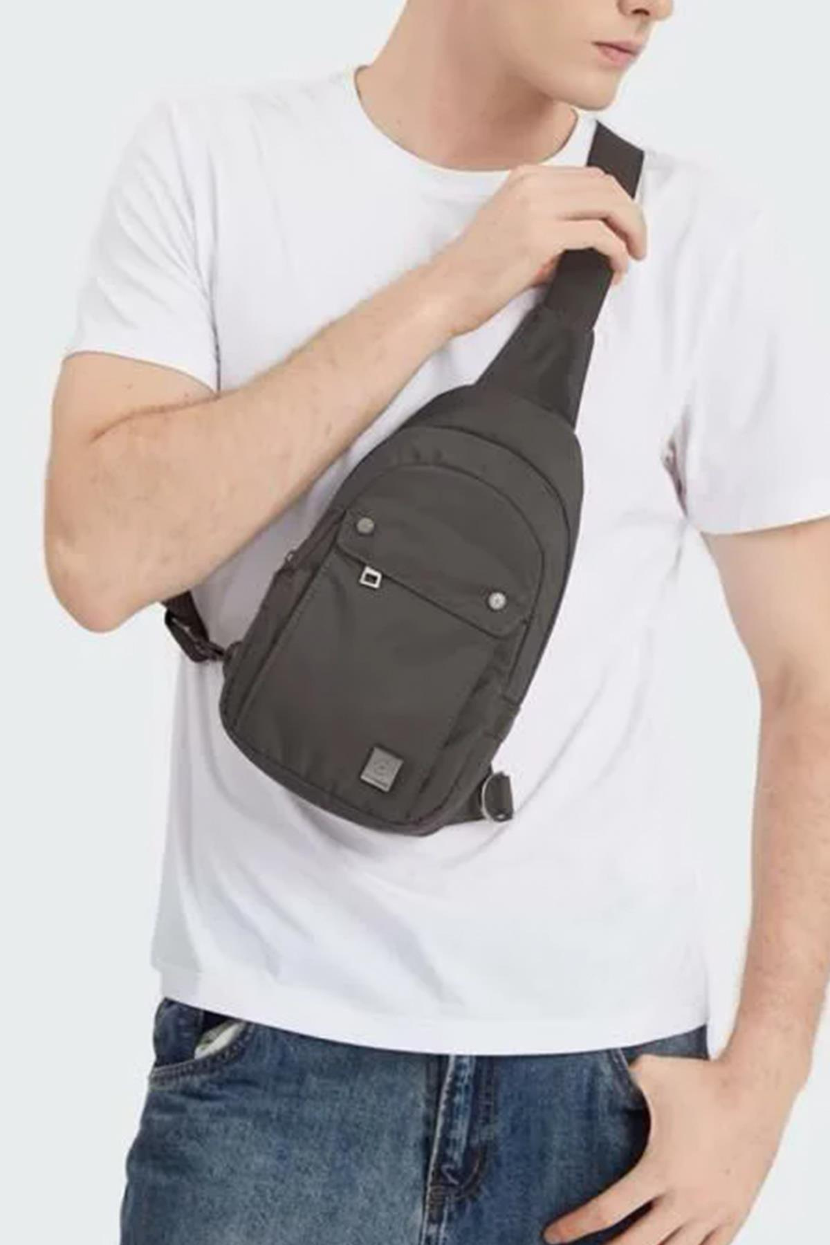 SMARTBAGS UNİSEX VÜCUT ÇANTASI 2022-8709 KOYU KAHVE
