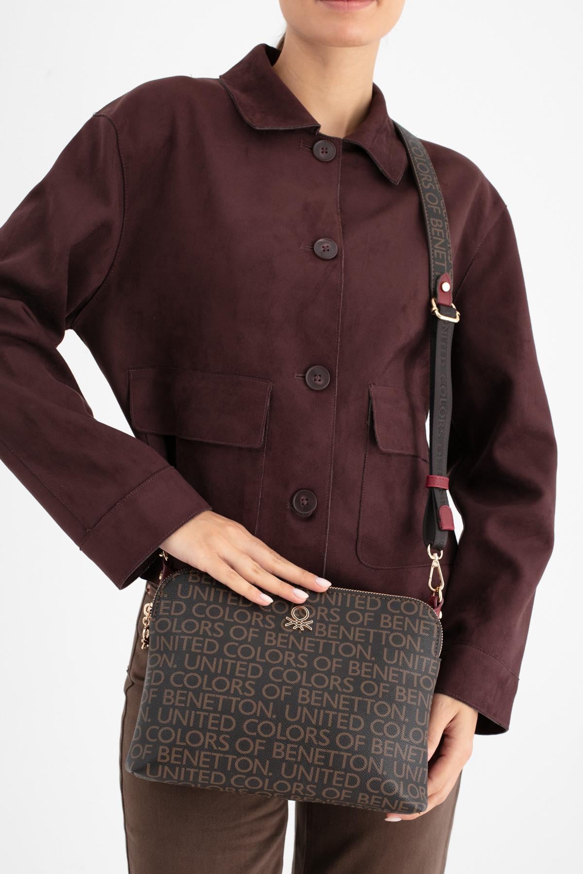 BENETTON KADIN ÇAPRAZ ÇANTA BNT1636 KAHVE BORDO