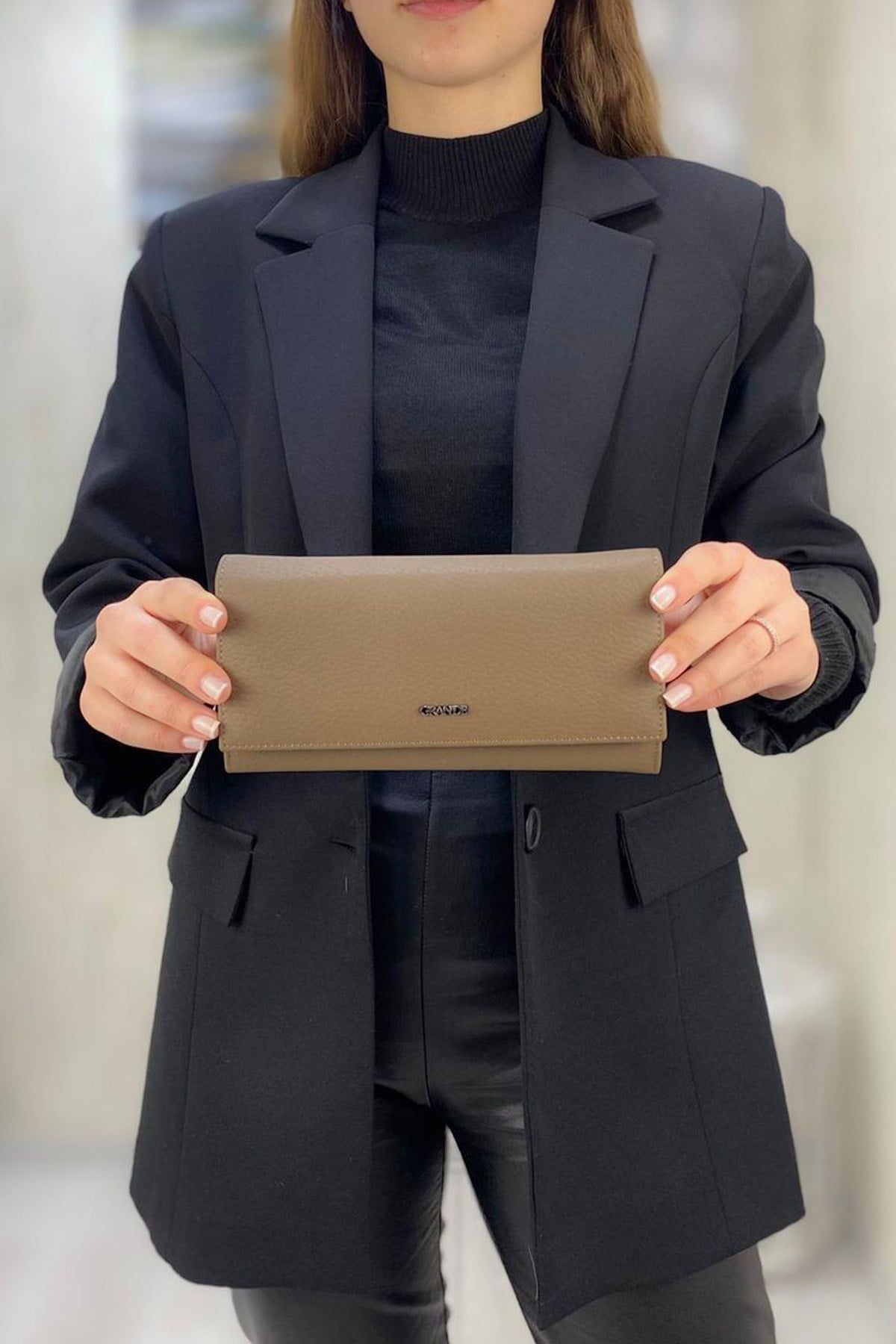 GRANDE DERİ KADIN CÜZDAN 2771 VİZON