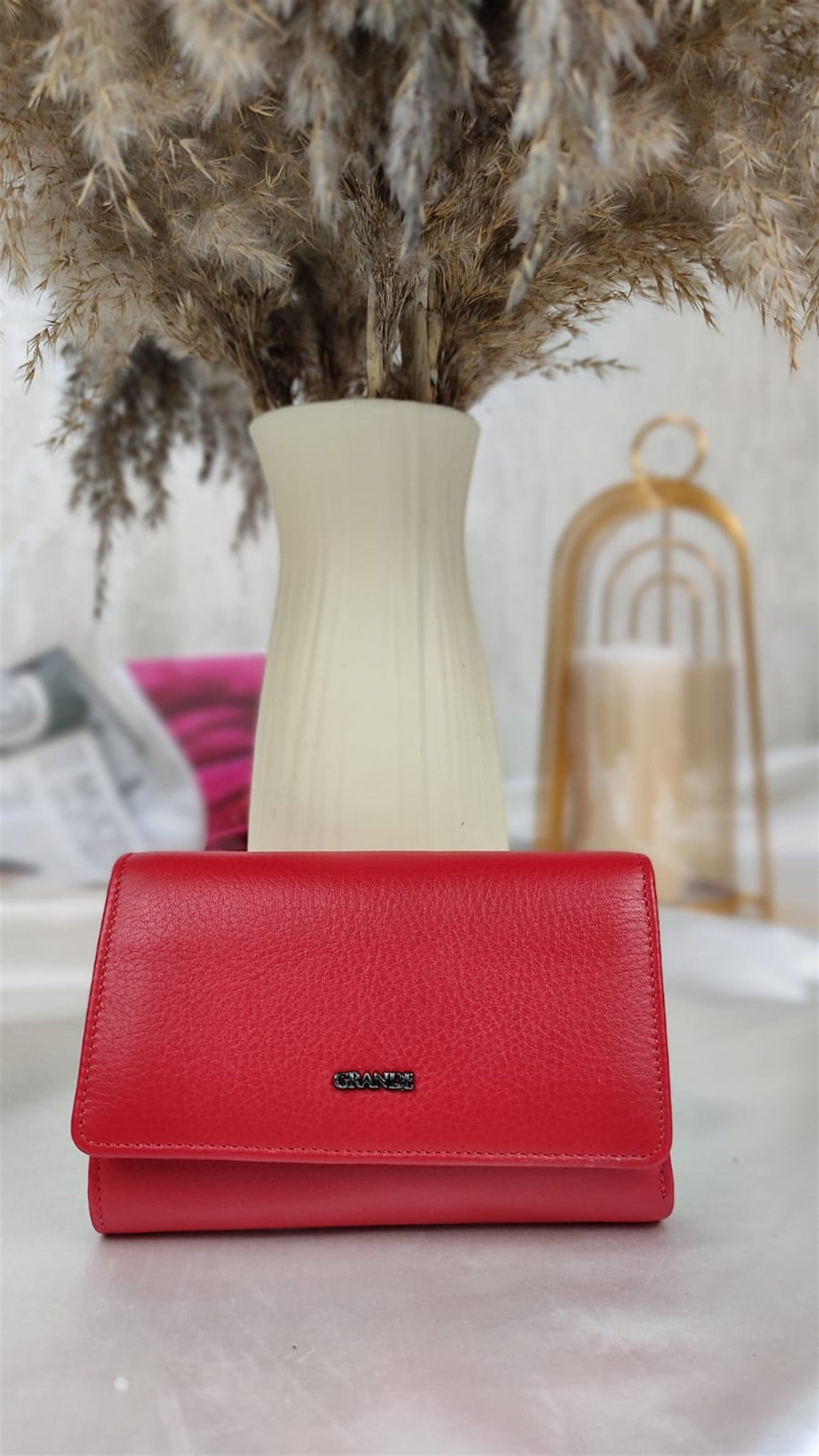 GRANDE DERİ KADIN CÜZDANI 2628 KIRMIZI