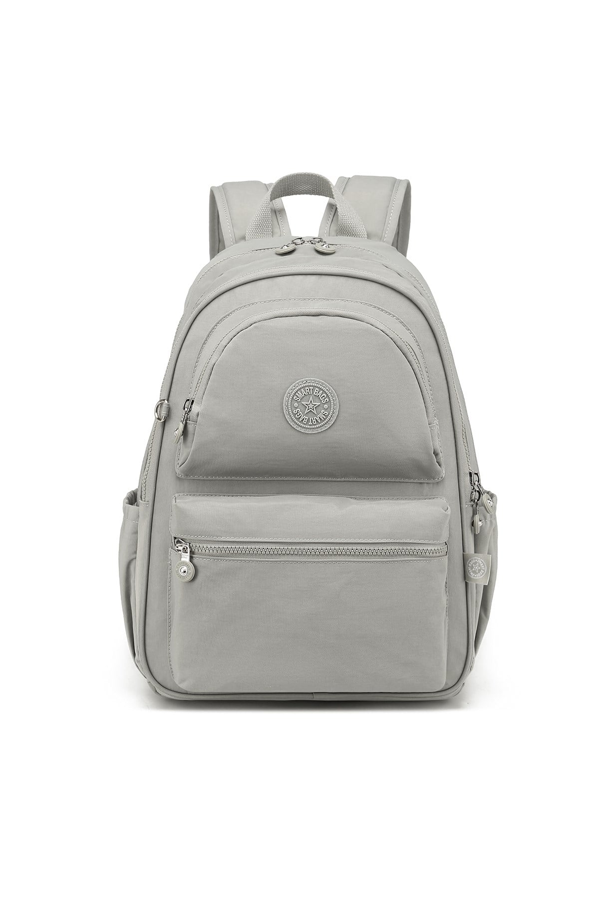 SMARTBAGS KRİNKIL KUMAŞ BÜYÜK BOY KADIN SIRT ÇANTASI 2022-1050 İCE GRİ