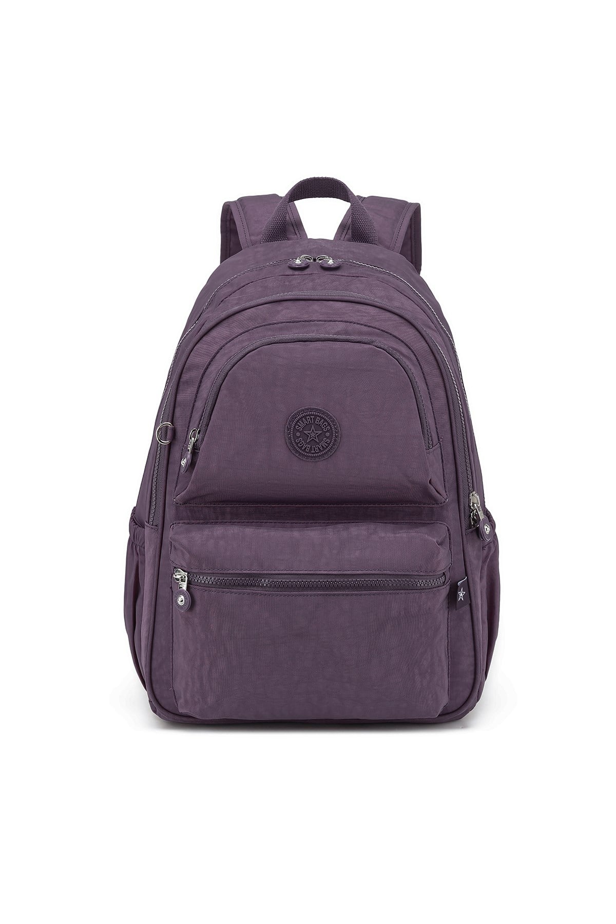 SMARTBAGS KRİNKIL KUMAŞ BÜYÜK BOY KADIN SIRT ÇANTASI 2022-1050 MÜRDÜM