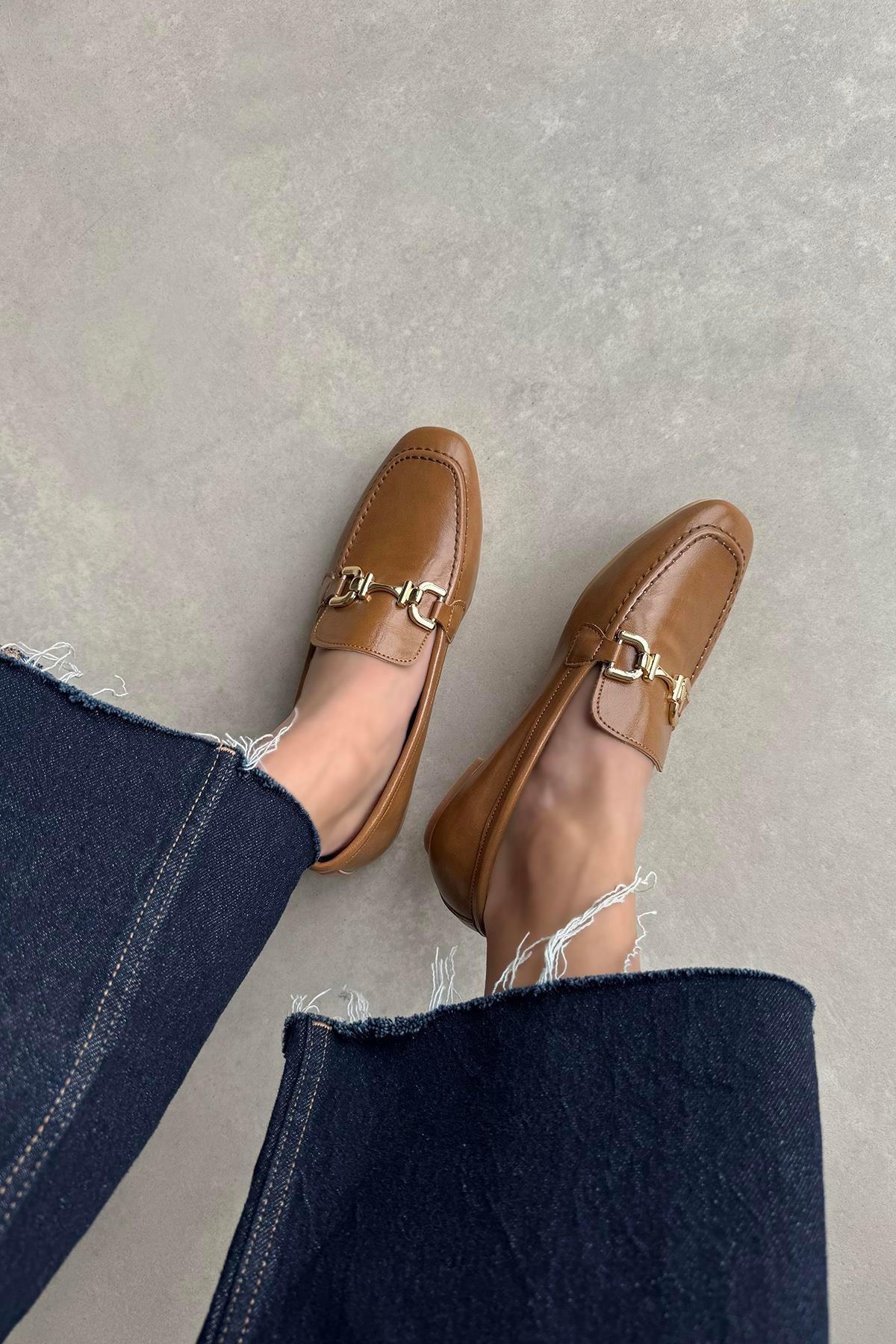 TİLDA TOKALI  LOAFER KADIN AYAKKABI CAMEL