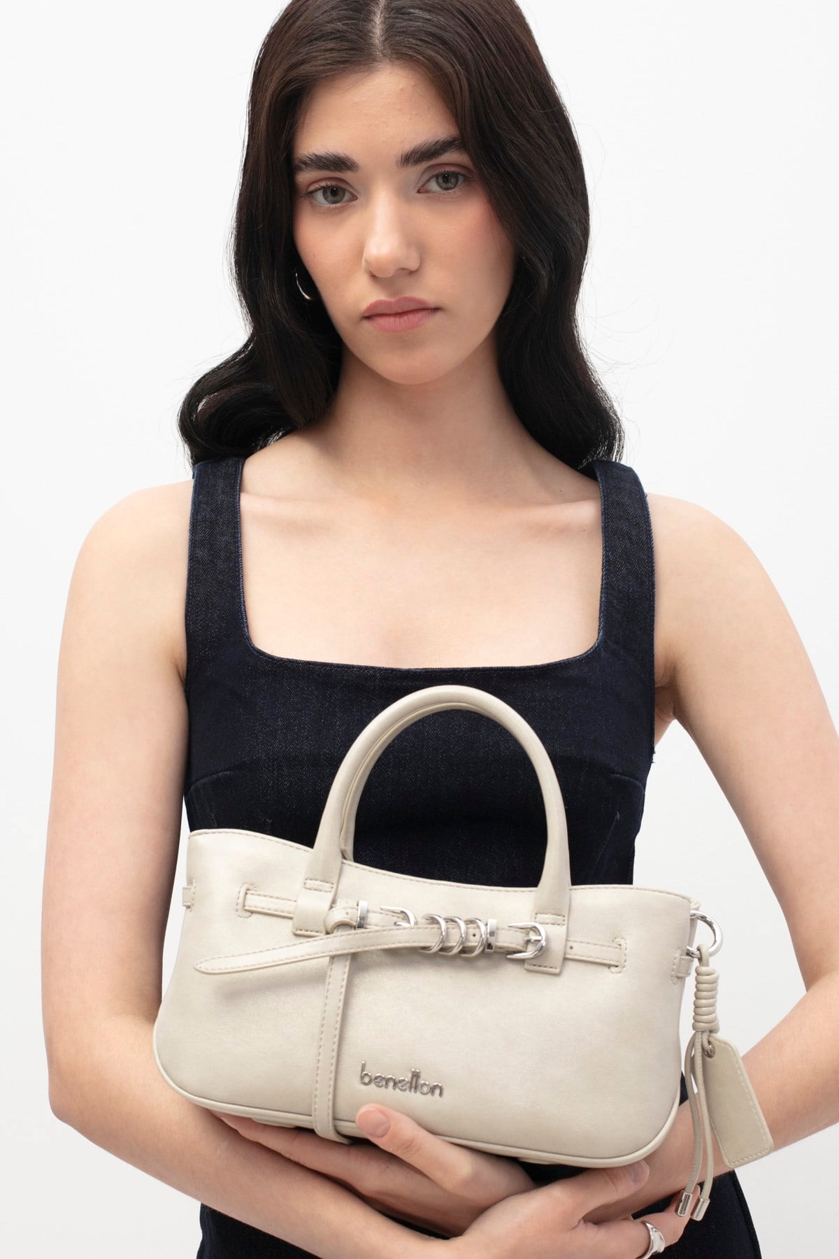 BENETTON KADIN KOL ÇANTASI BNT1776 A.GRİ