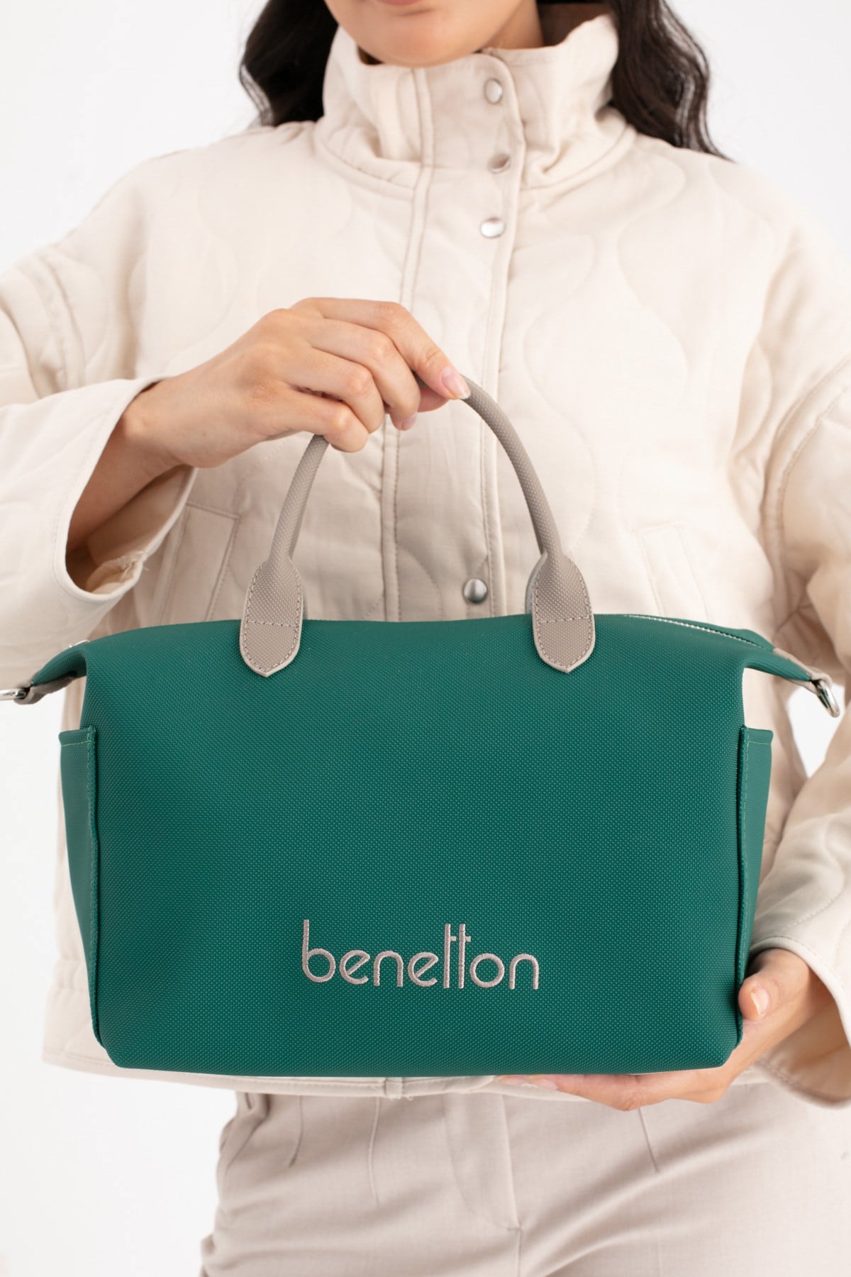 BENETTON KADIN KOL ÇANTASI BNT1678 ZÜMRÜT KOYU TAŞ