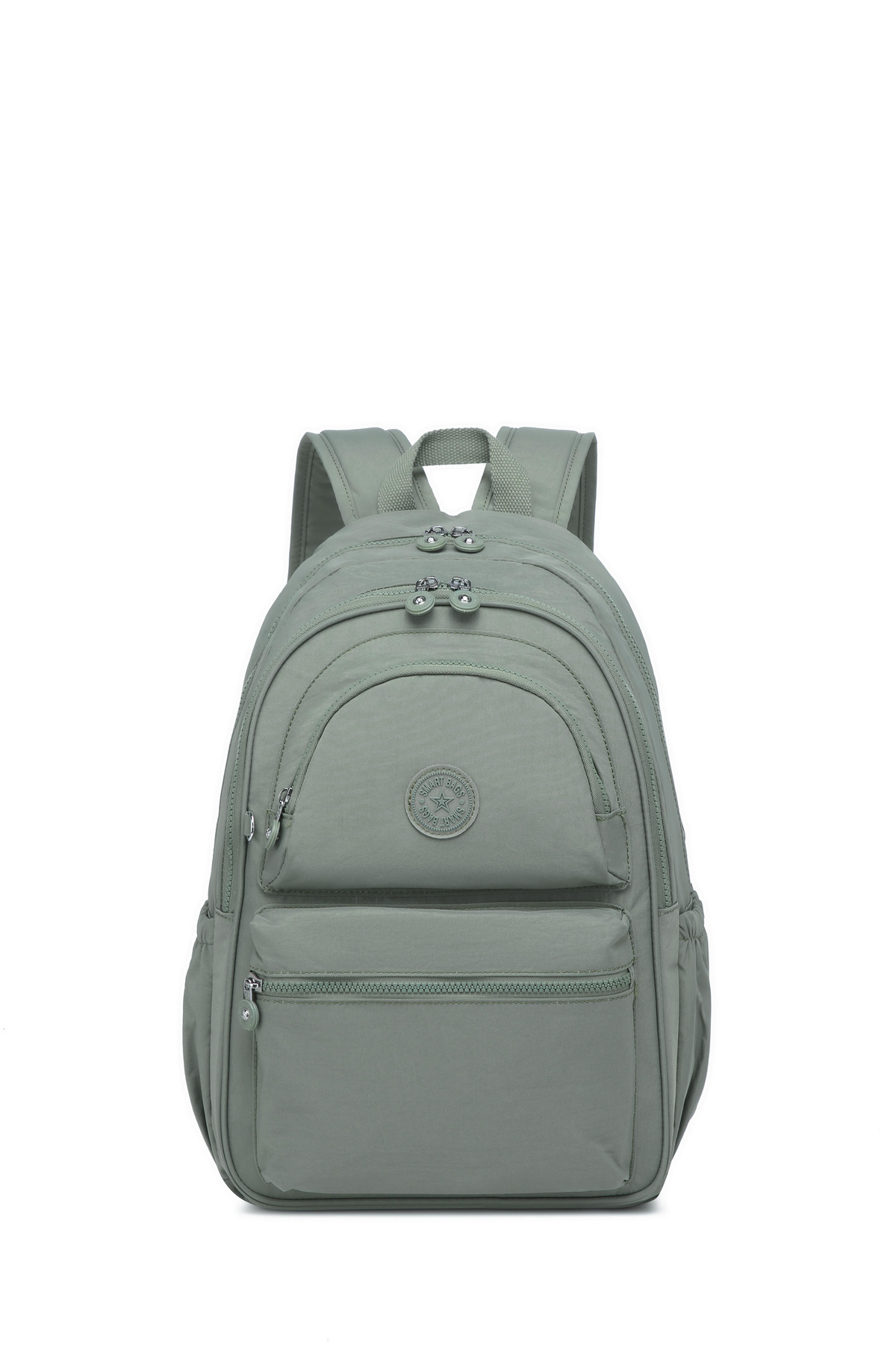 SMARTBAGS KRİNKIL KUMAŞ BÜYÜK BOY KADIN SIRT ÇANTASI 2022-1050 YEŞİL