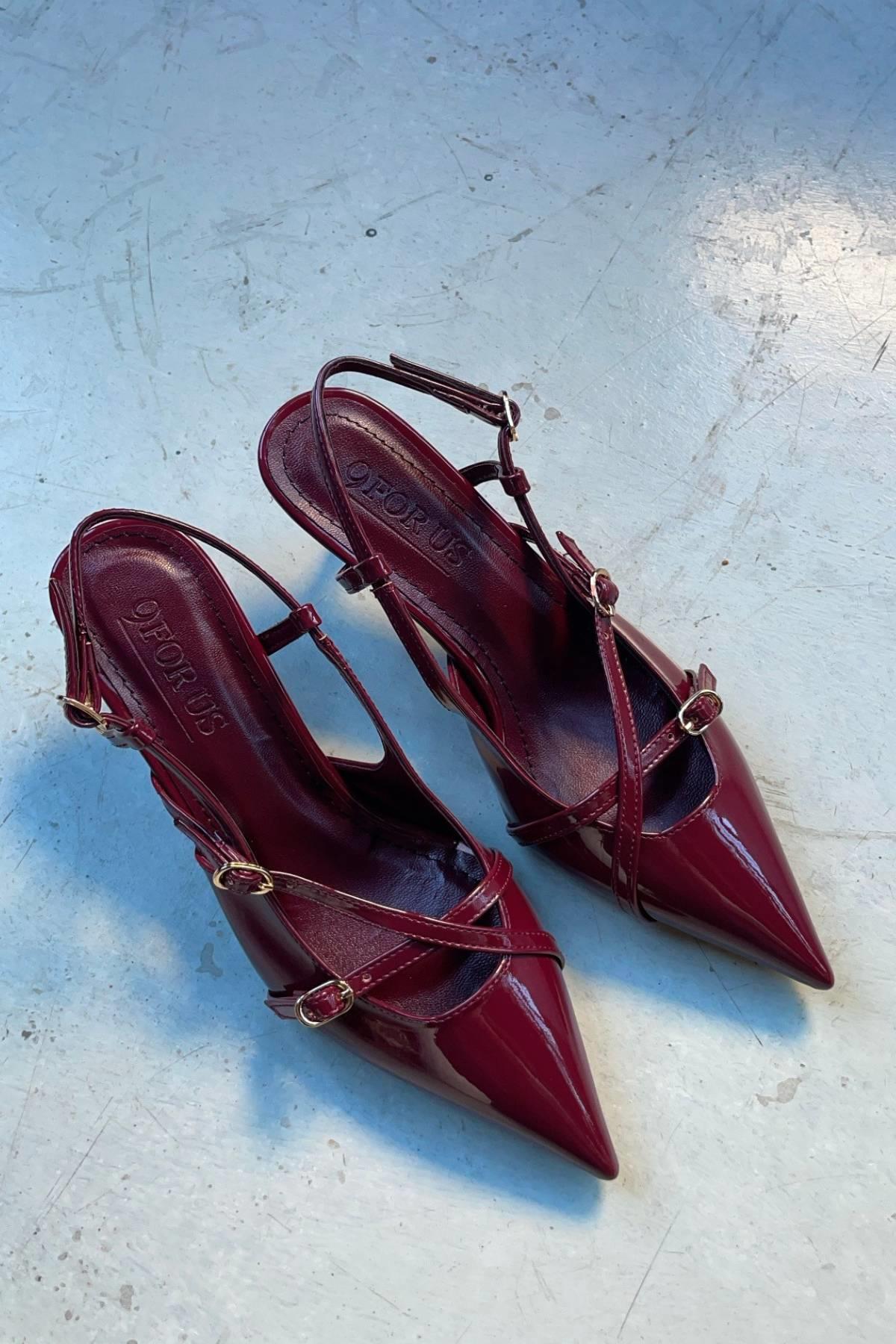 Cherry Bordo Topuklu Ayakkabı