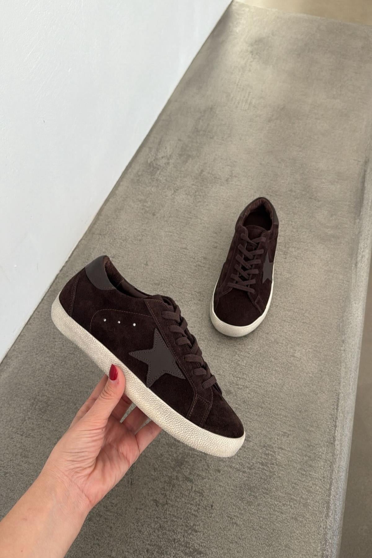 Steve Acı Kahve Süet Sneaker