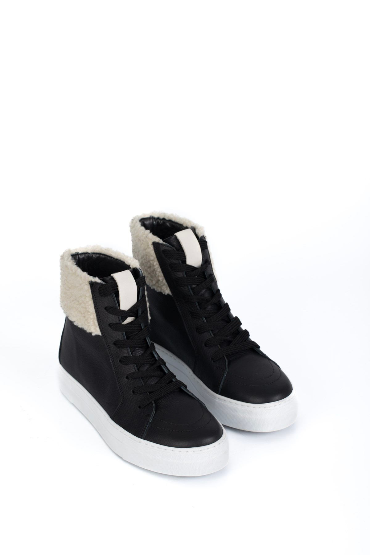 Alfa Siyah Gizli Topuklu Sneaker