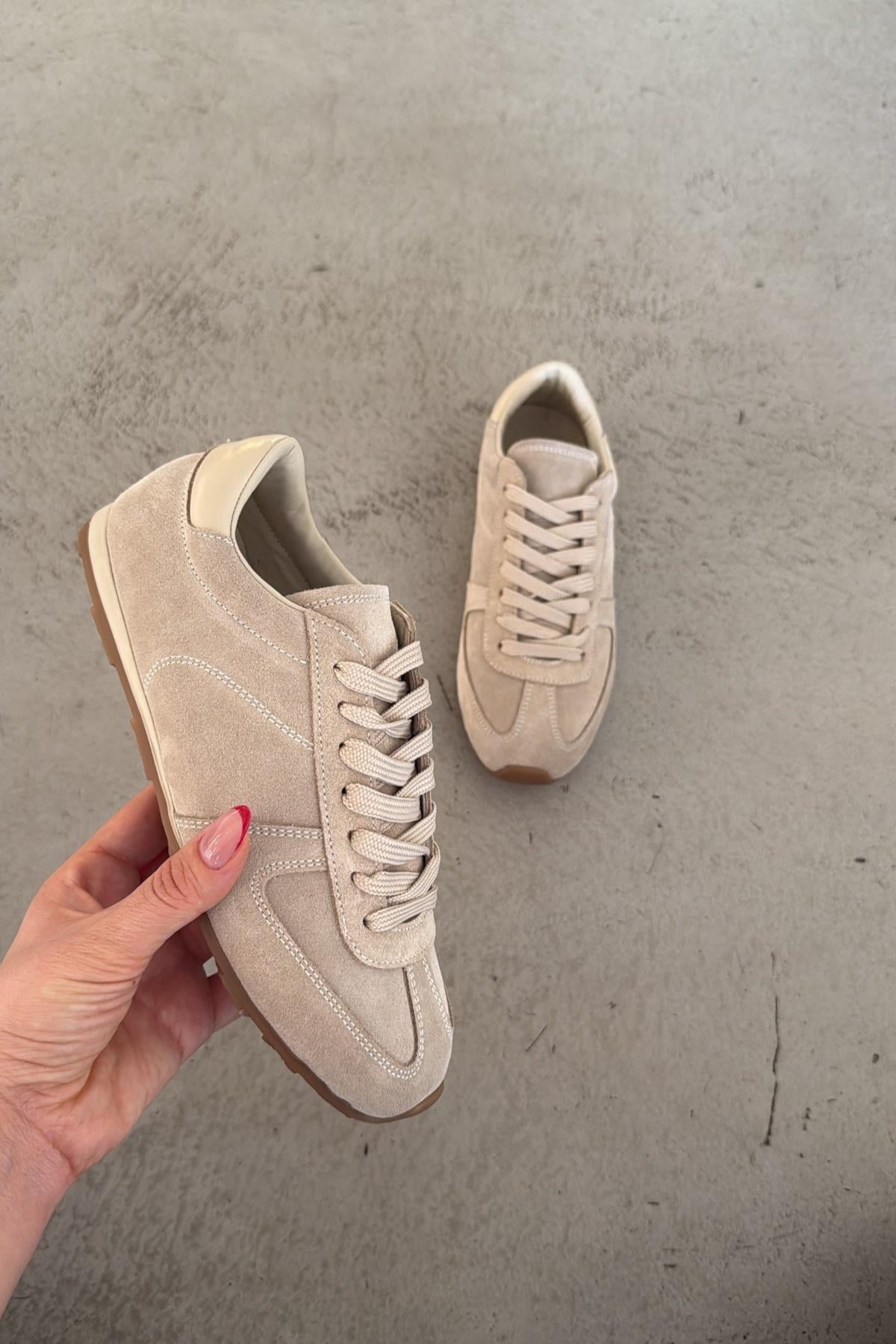 Bria Bej Süet Sneaker