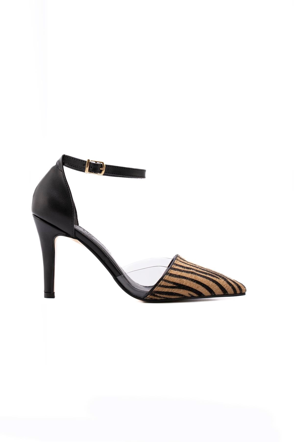 Evy Nude Zebra Şeffaf Detaylı