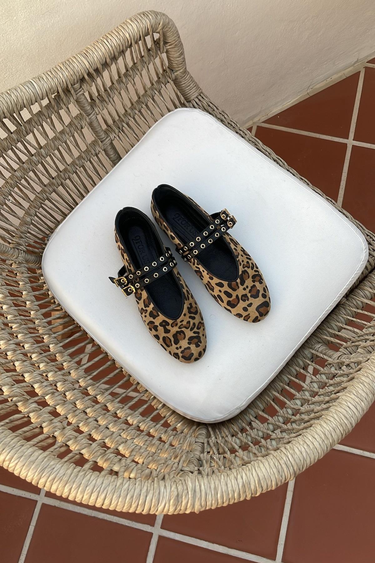 Fiori Leopar Süet Babet