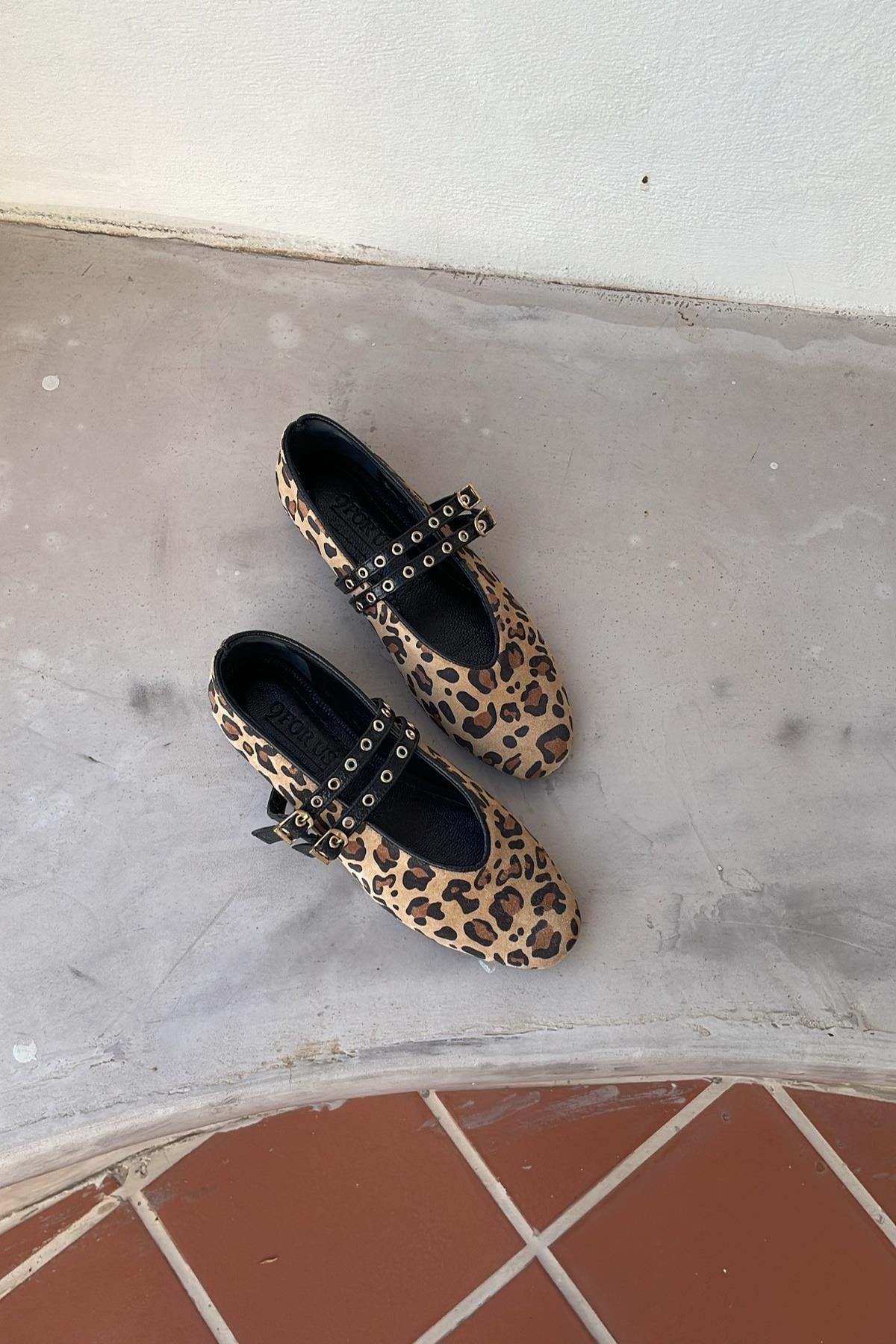 Fiori Leopar Süet Babet