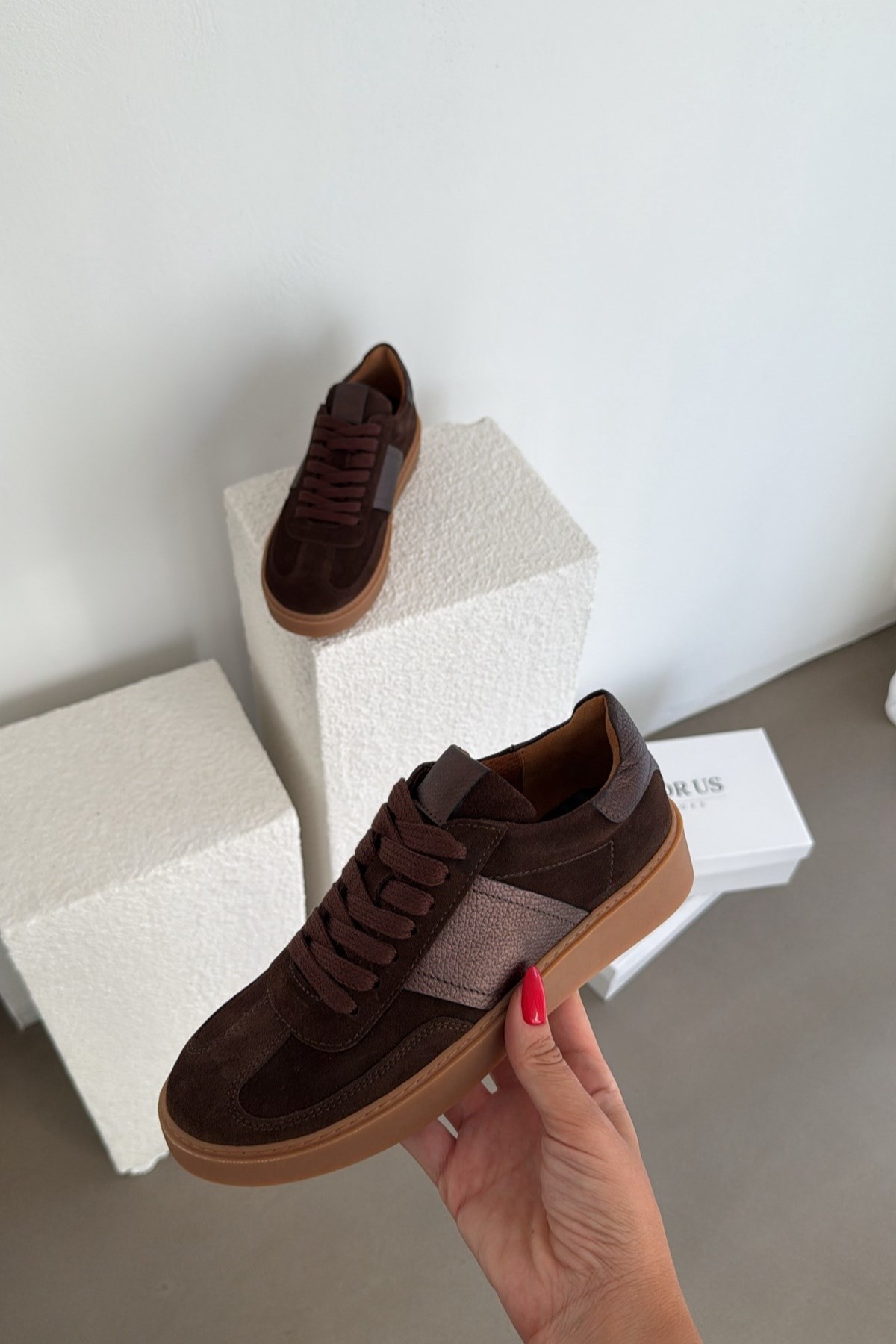 Kai Acı Kahve Süet Sneaker